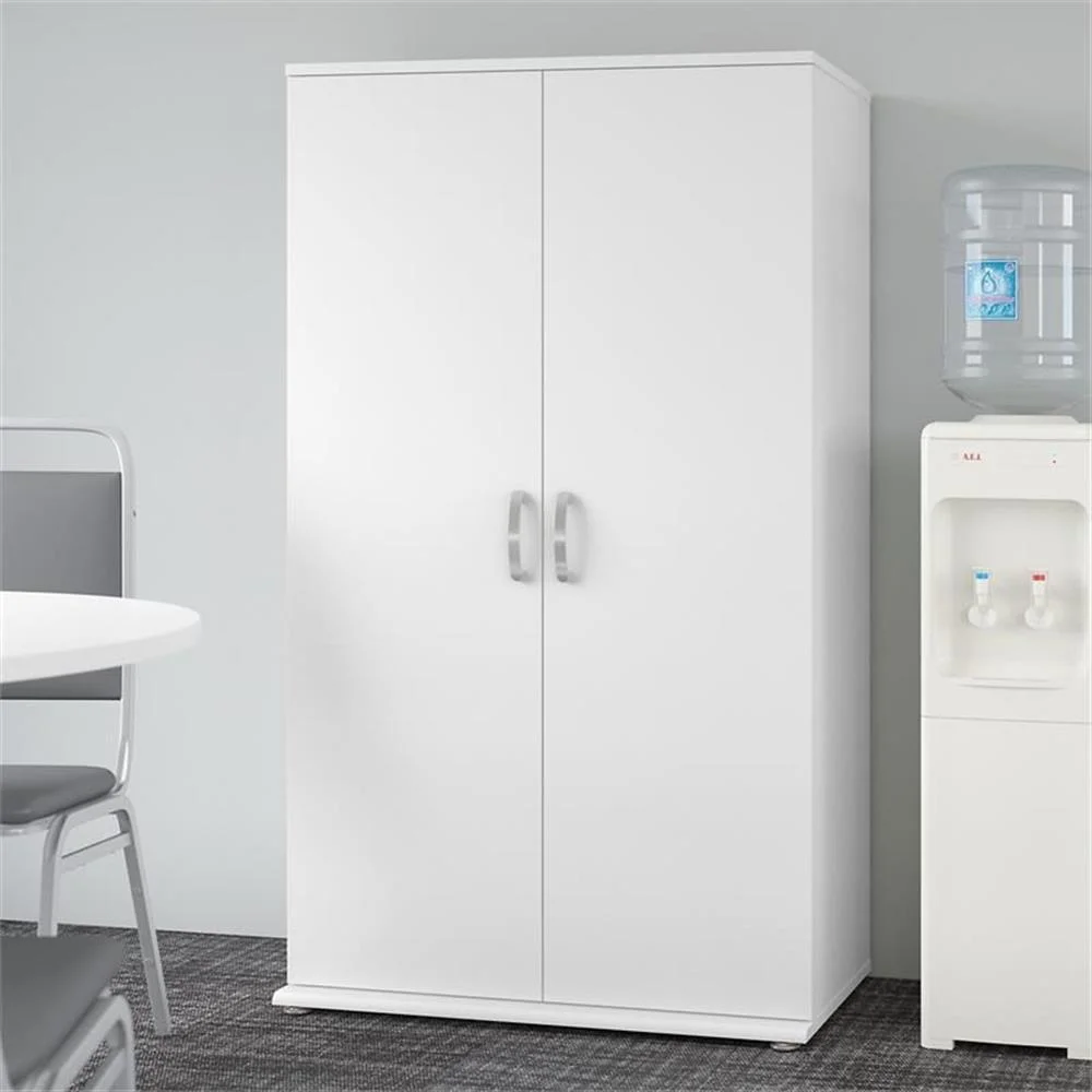 Pemberly Row Tall Garage Storage Cabinet in Platinum Gray - Engineered Wood - Image 13