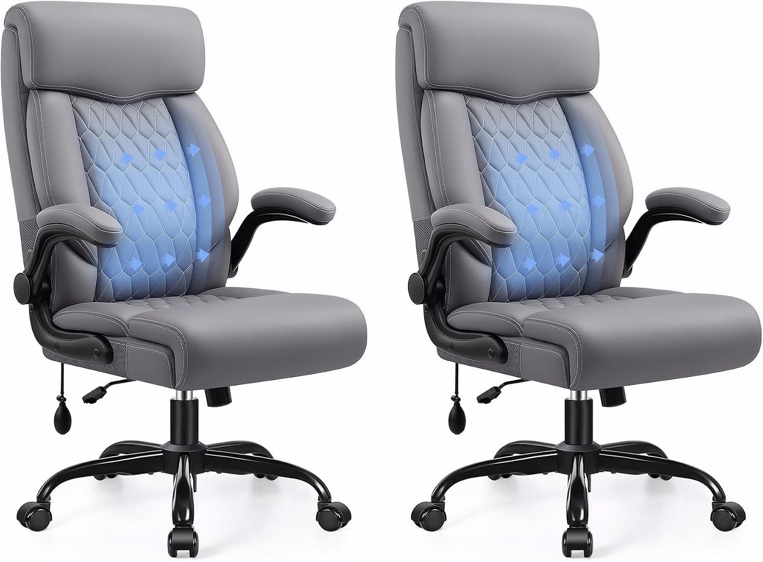 High Back Executive Office Chair with Inflatable Lumbar Support - Image 13