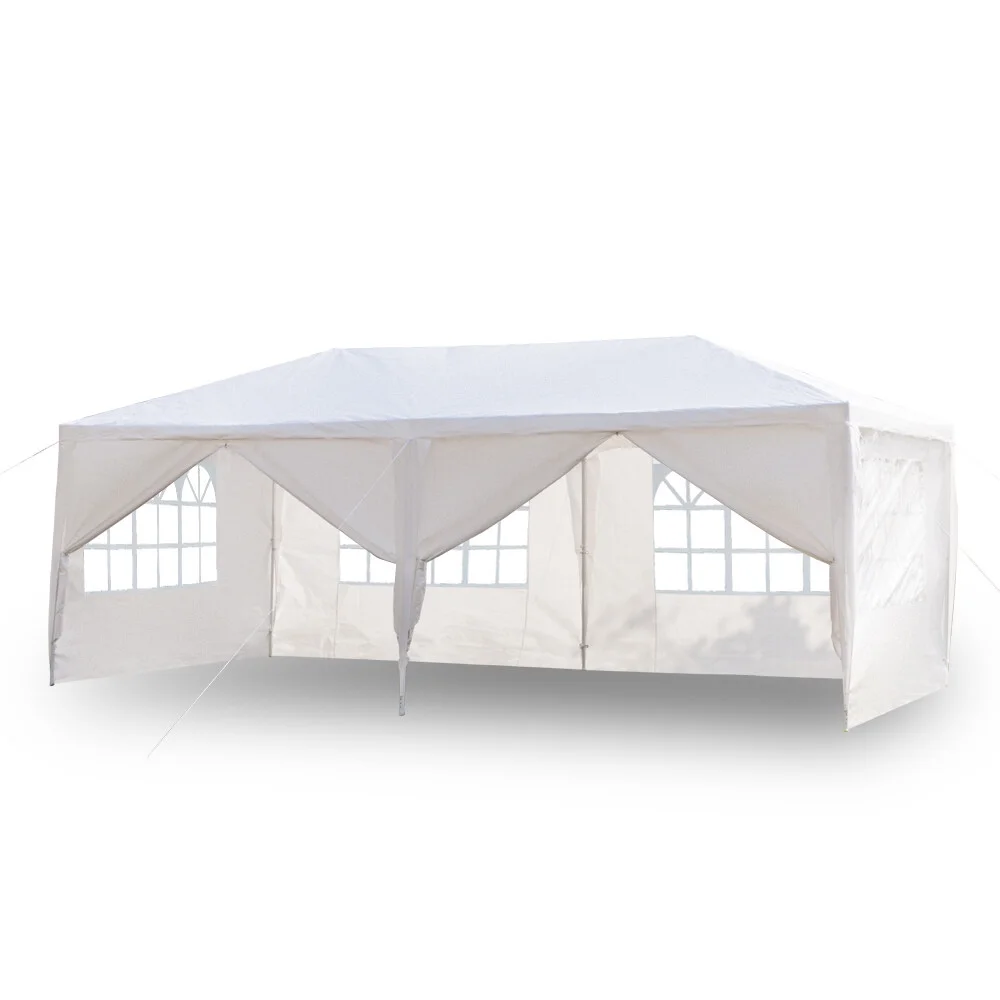 10'x20' Outdoor Party Tent with 6 Removable Sidewalls, Waterproof Canopy Patio Wedding Gazebo, White - Image 4