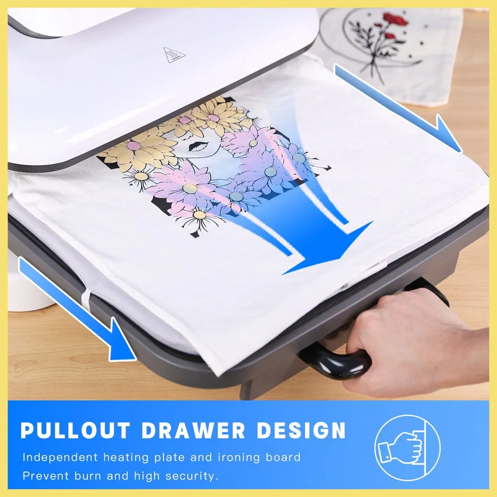 1500W 15"X15" Auto Heat Press Machine for Transfer Vinyl& Sublimation Project - Image 7