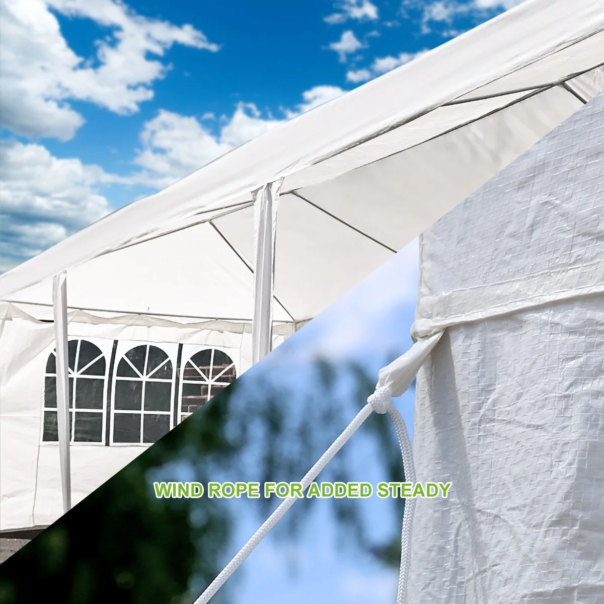 10'x30' Outdoor Canopy Gazebo Patio Wedding Tent Party Pavilion 5-Windows - Image 7