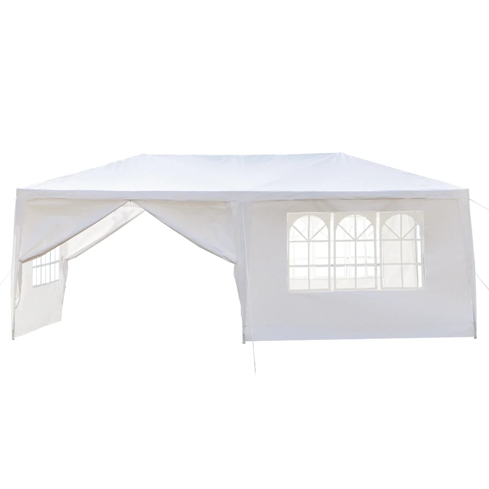 10'x20' Outdoor Party Tent with 6 Removable Sidewalls, Waterproof Canopy Patio Wedding Gazebo, White - Image 3