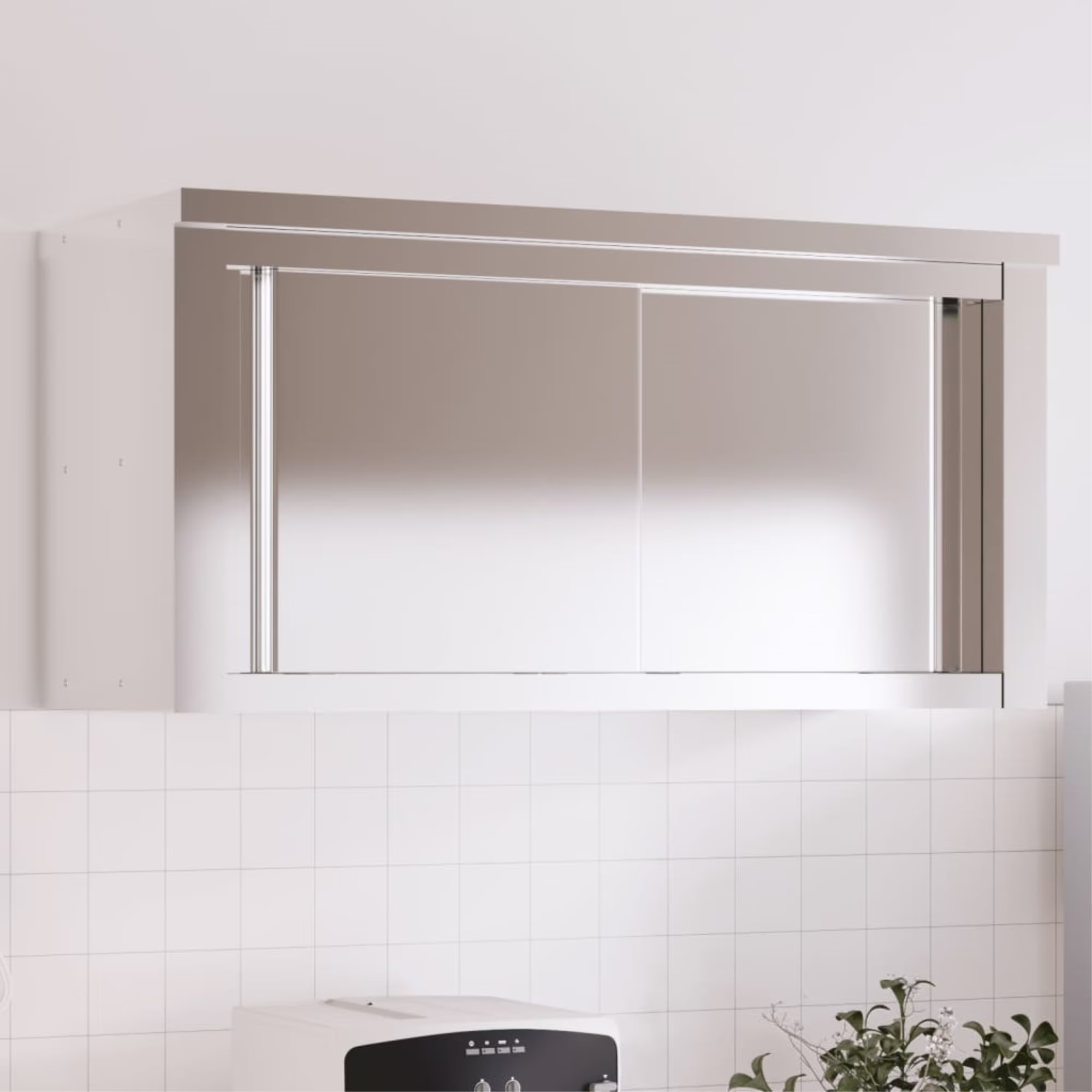vidaXL Kitchen Wall Cabinet with Shelf Storage Restaurant Stainless Steel - Image 6