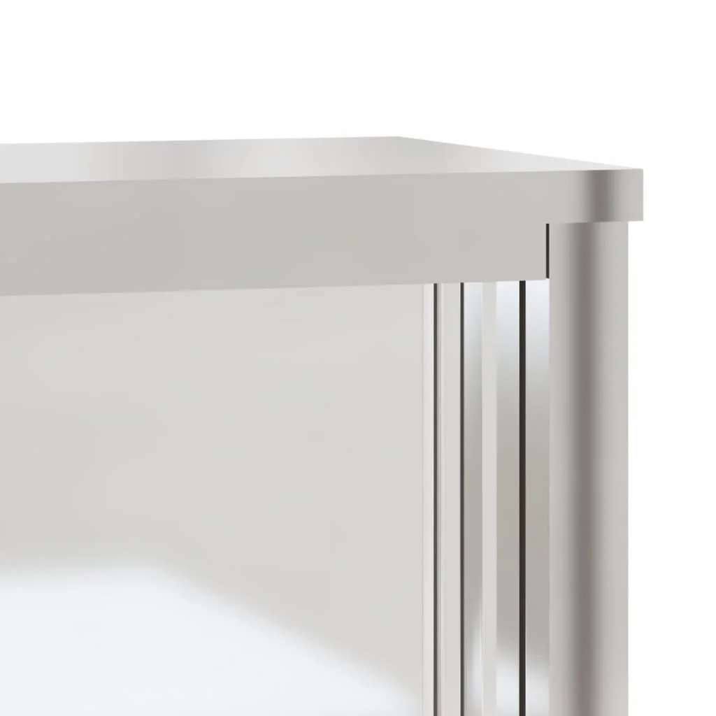vidaXL Kitchen Wall Cabinet with Shelf Storage Restaurant Stainless Steel - Image 59