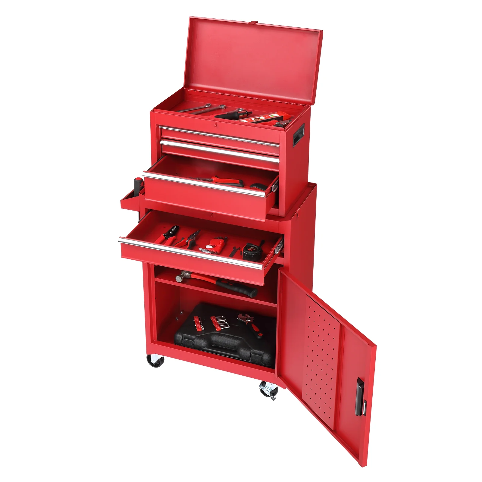 Zimtown Rolling Tool Chest, 4-Drawer Tool Box Organizer, Tool Storage Cabinet - Image 14