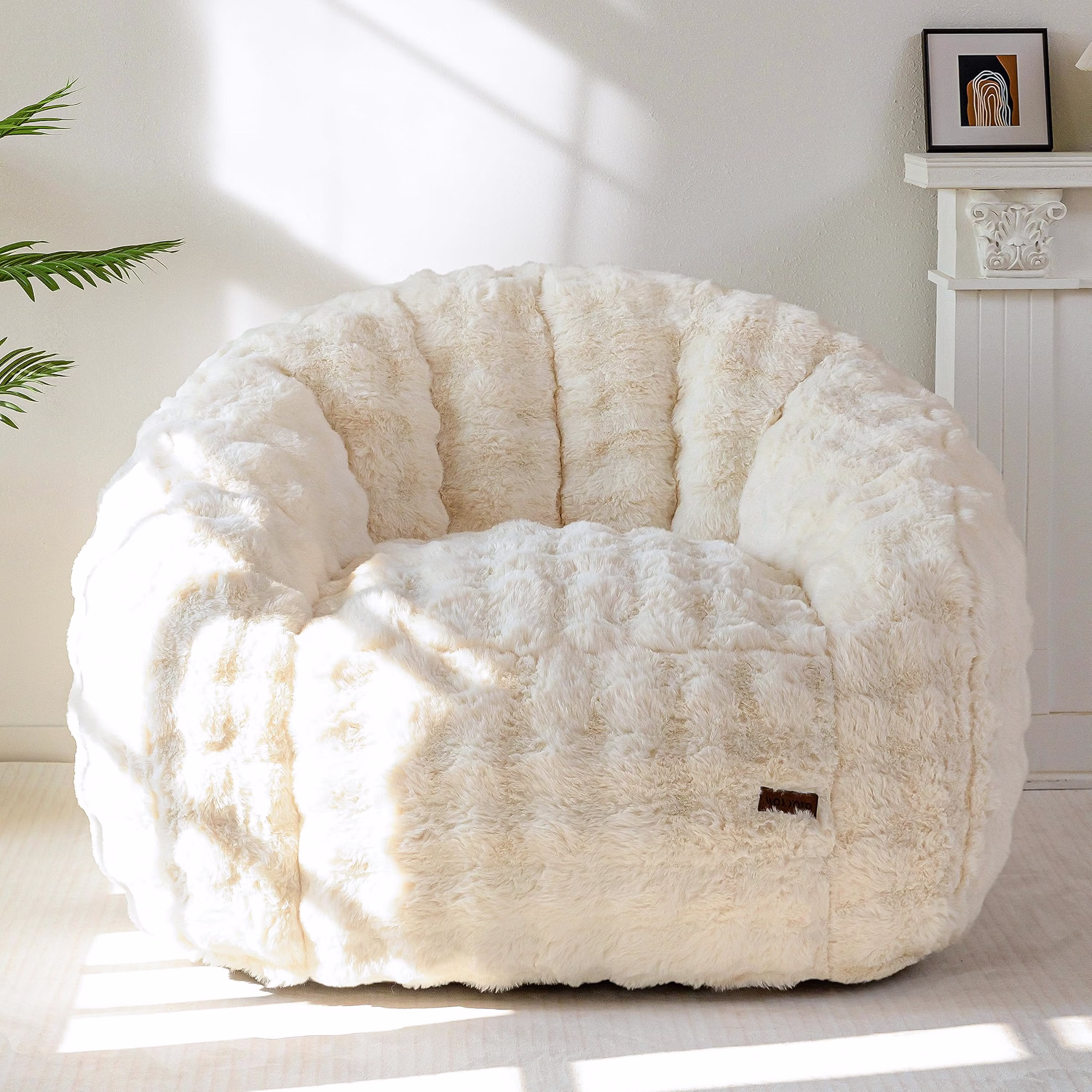 Giant Bean Bag Chair for Adults, Oversized Shell Shape Bean Bag - Image 3