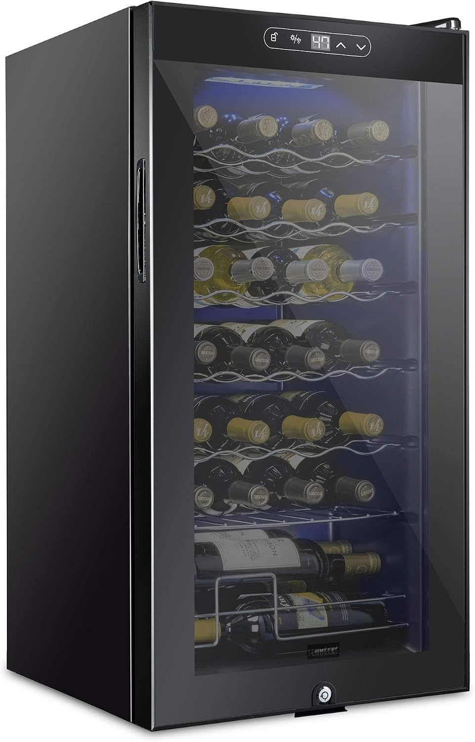 12 Bottle Compressor Wine Cooler Refrigerator w/ Lock | Large Freestanding Wine Cellar | 41F-64F Digital Temperature Control Wine Fridge for Red, White, Champagne or Sparkling Wine - Black - Image 13