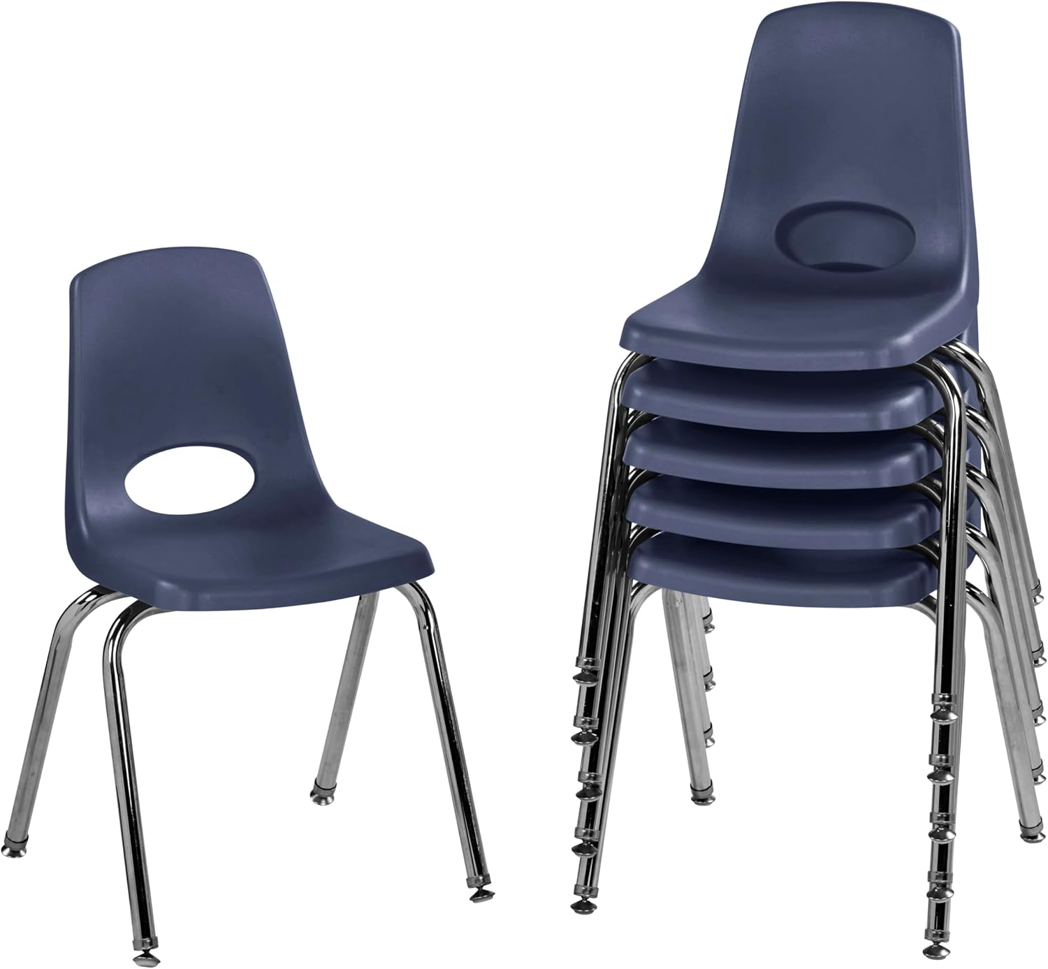 10" School Stack Chair with Swivel Glides, Purple, 6-Pack - Image 35