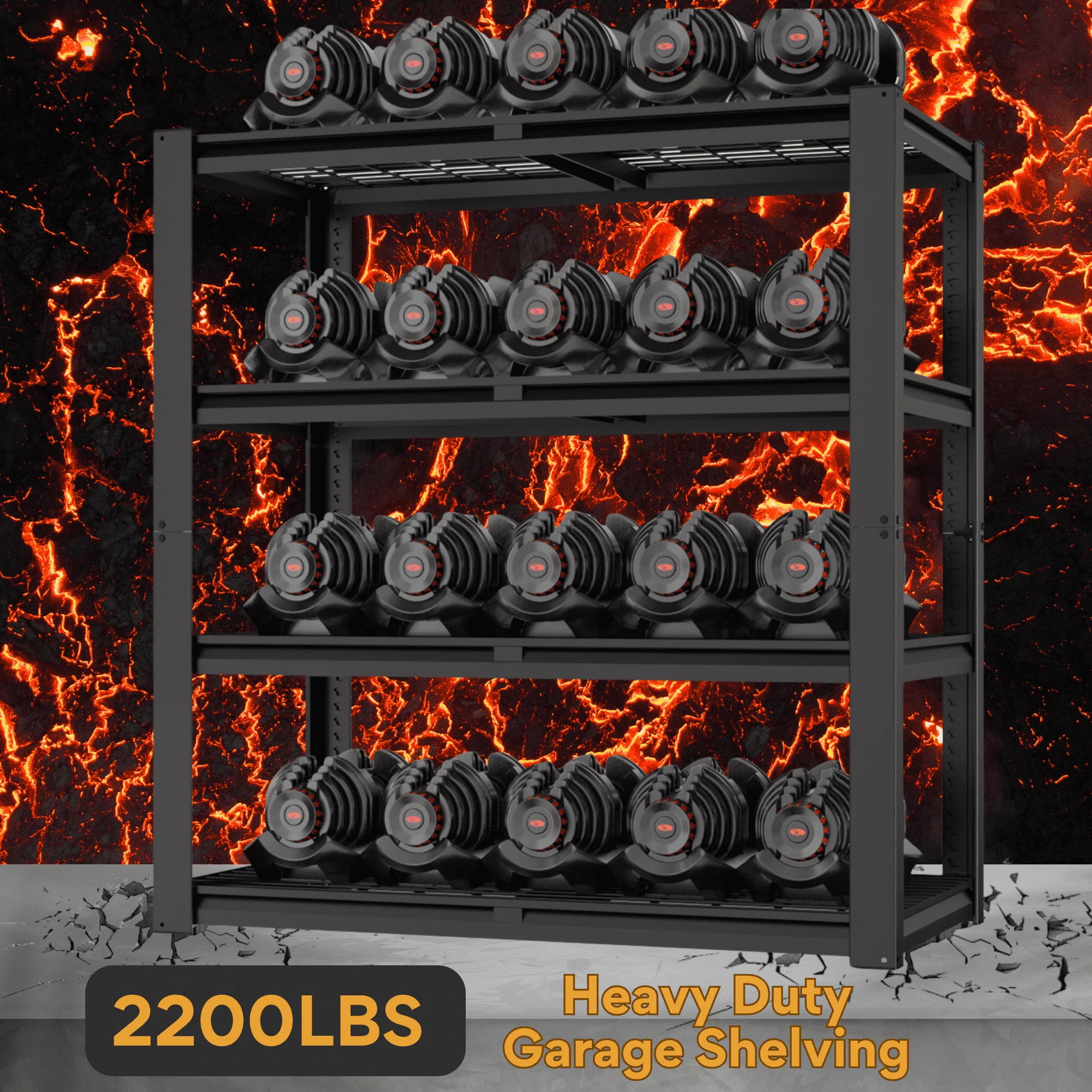 TrumanPick 2200LBS Metal Storage Shelves 40"W x 20"D x 59"H Garage Shelving Units Adjustable Storage Rack Heavy Duty Industrial Shelving - Image 4