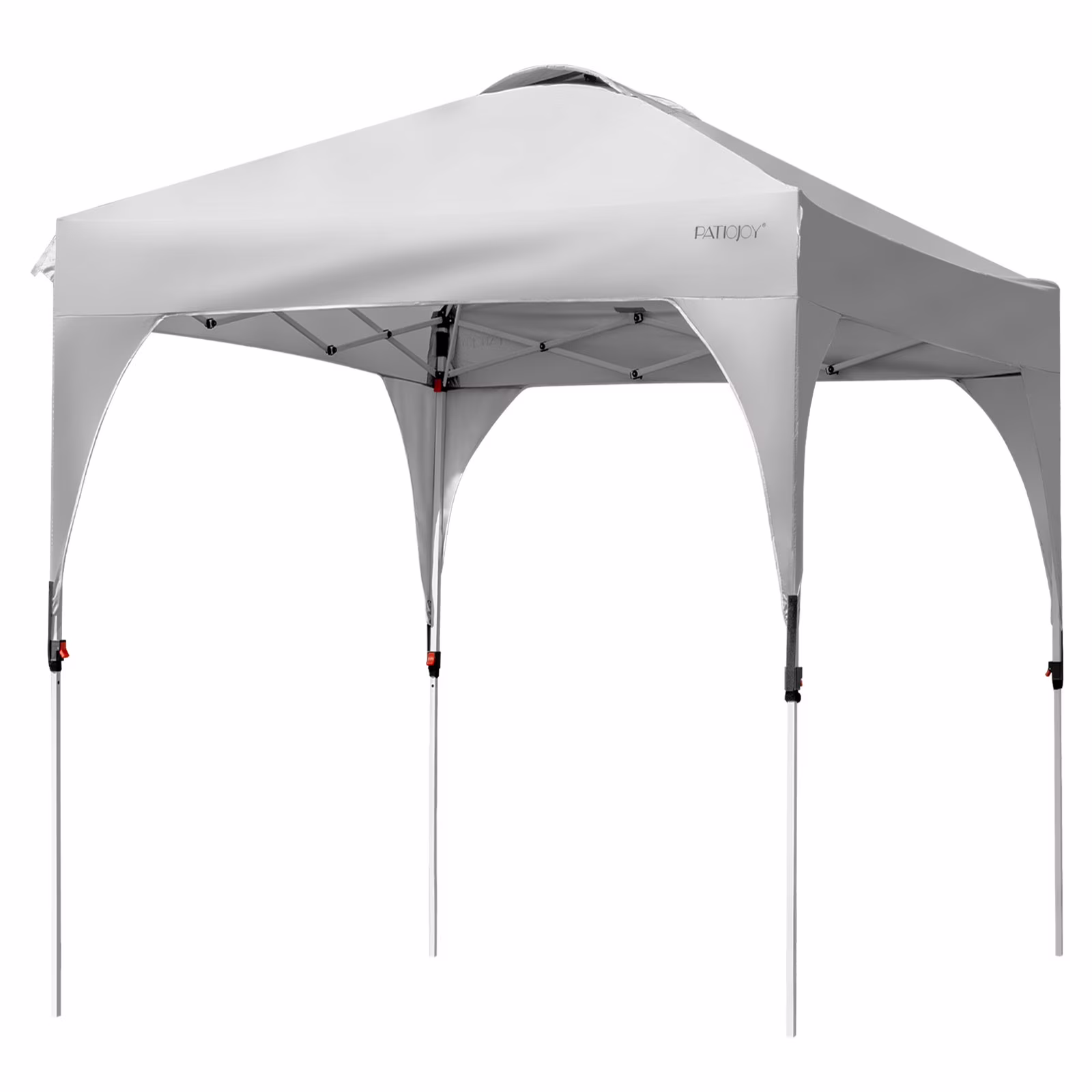 Patiojoy Pop-up Canopy Tent 6.6' x 6.6' Height Adjustable Commercial Instant Canopy w/ Portable Roller Bag White - Image 5