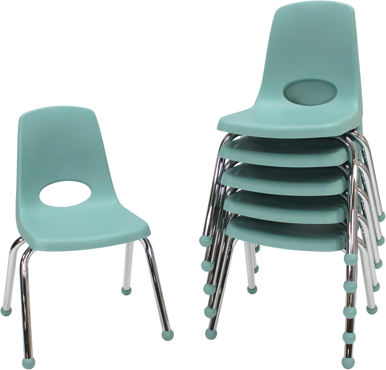10" School Stack Chair with Swivel Glides, Purple, 6-Pack - Image 33
