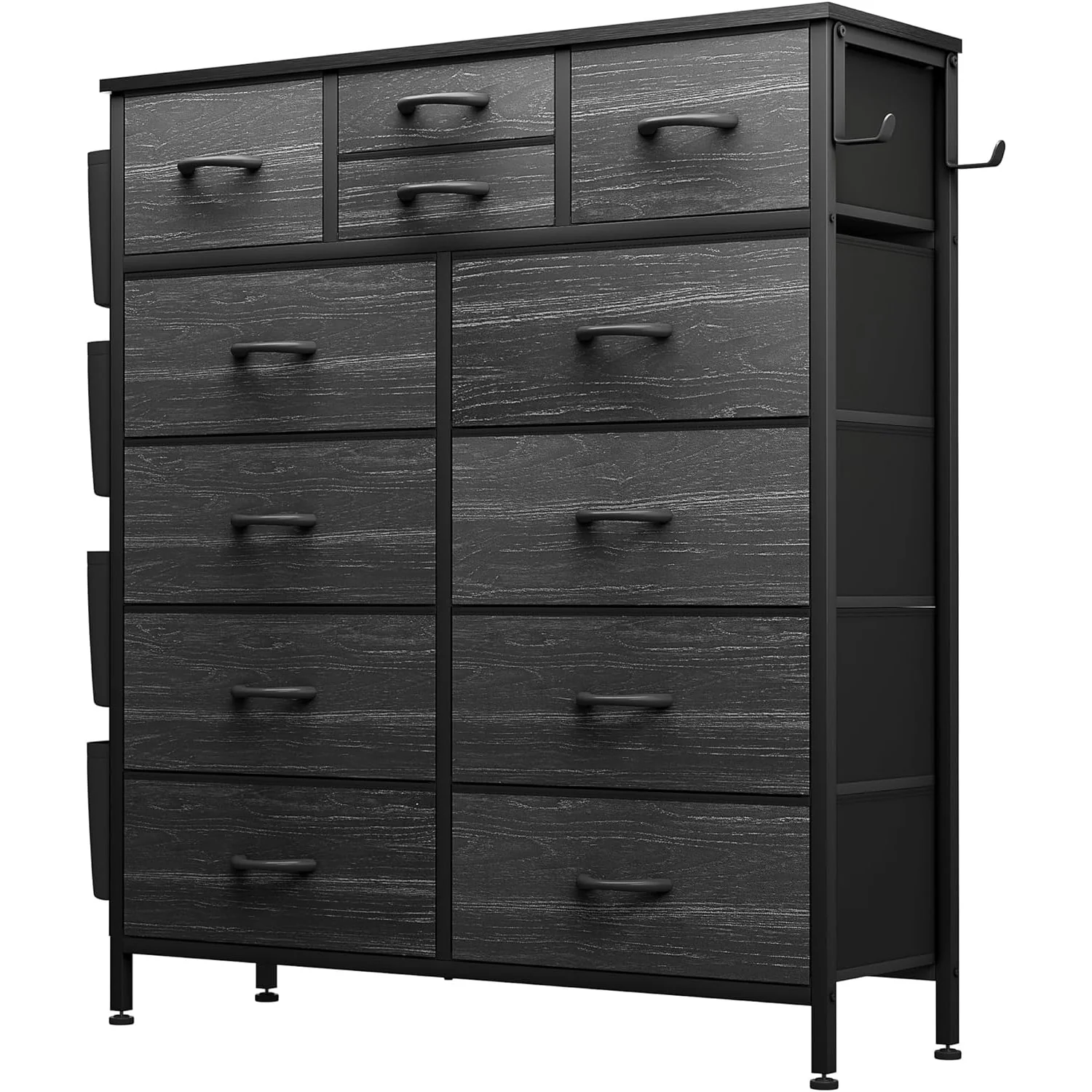 12 Drawer Fabric Dresser, Tall Bedroom Chest of Drawers with Storage - Image 37
