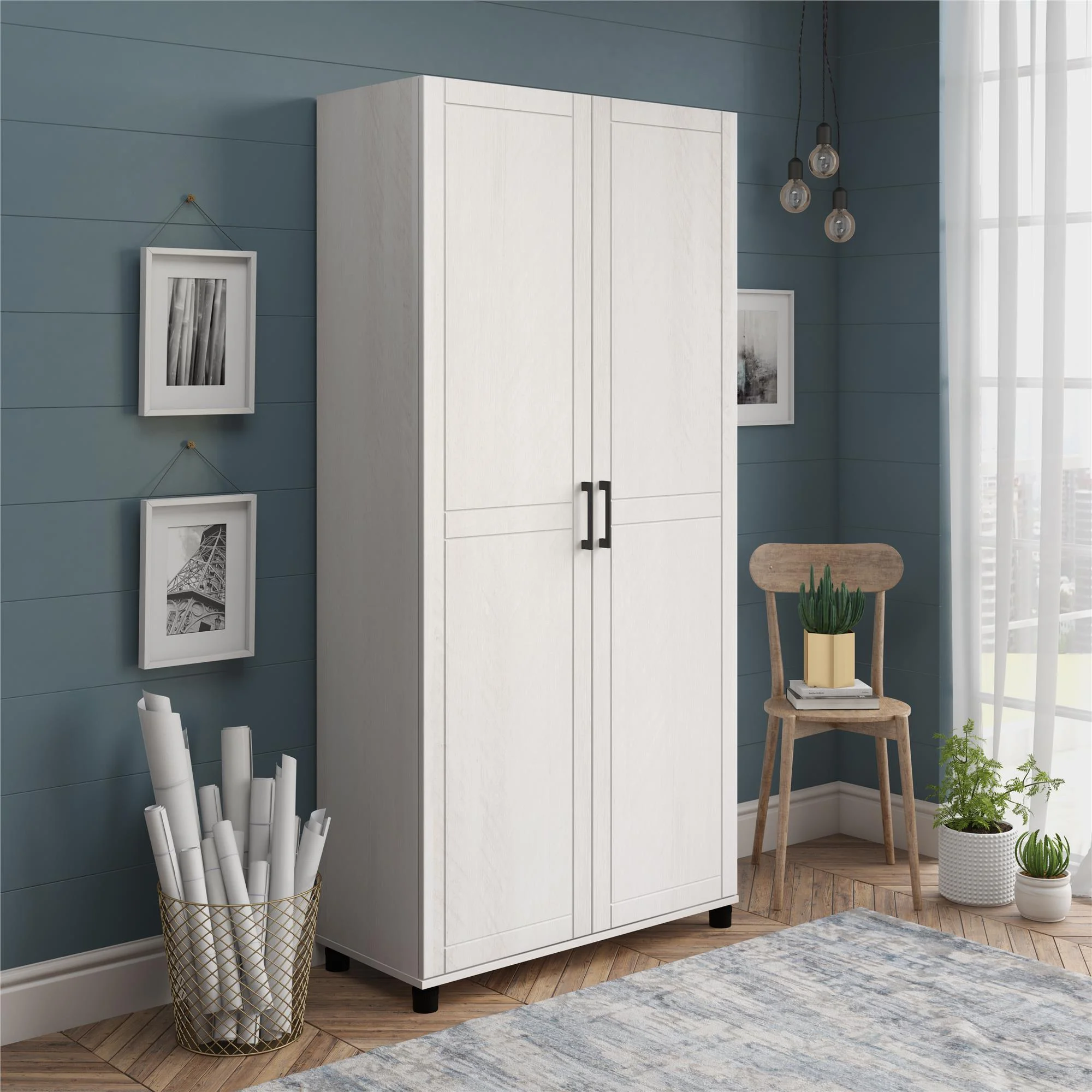 Callahan 36" Utility Storage Cabinet, Black - Image 13