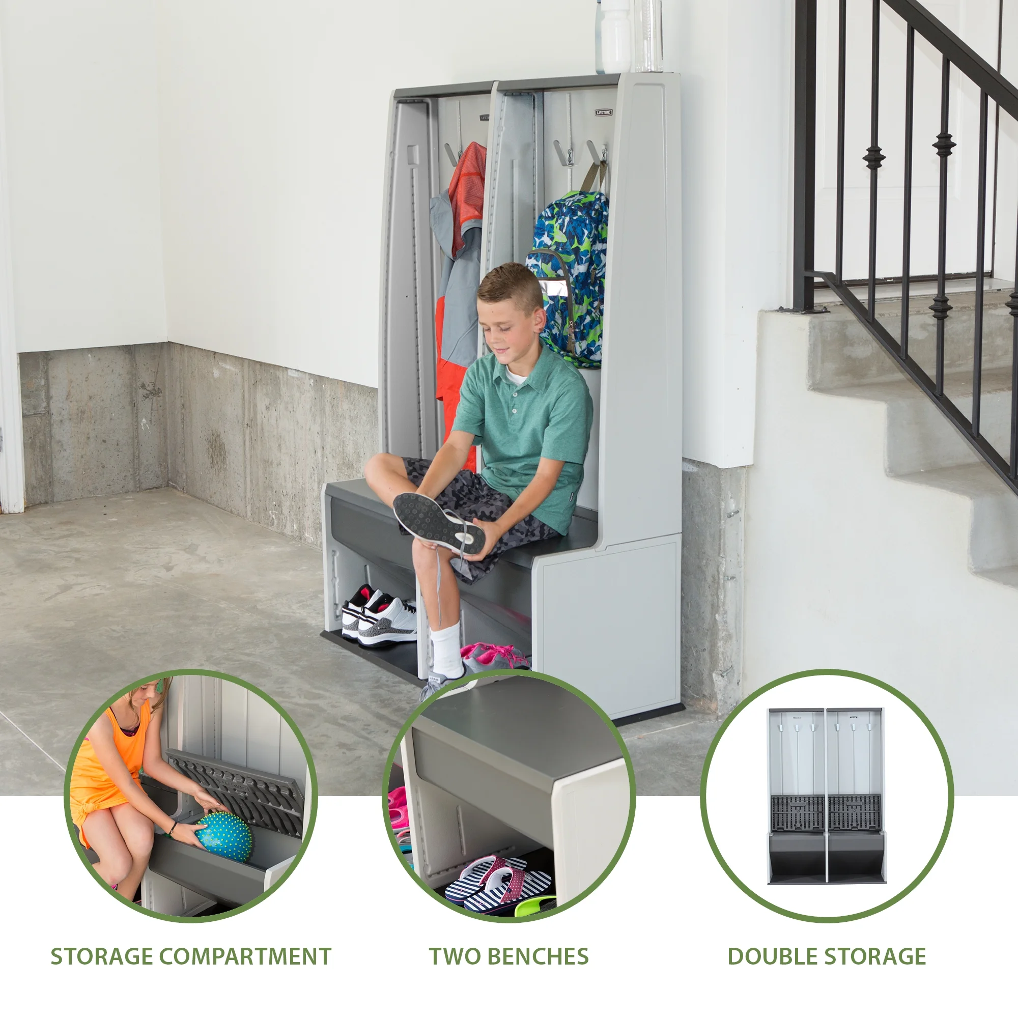 Lifetime Home and Garage Polyethylene Storage Locker, Freestanding for Adults and Children (60226) - Image 3