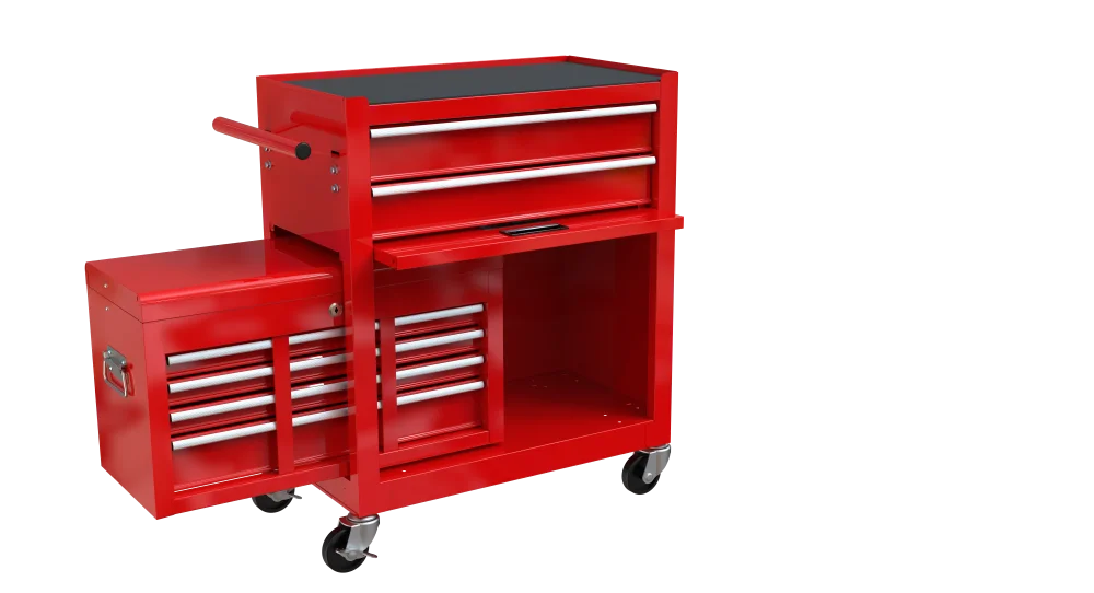 8-Drawer Rolling Tool Chest with Wheels, Removable Tool Box with Locking System, Tool Box Organizer with Hooks, Large Capacity Garage Storage Cabinet for Warehouse, Garage, Repair Shop, Orange - Image 17