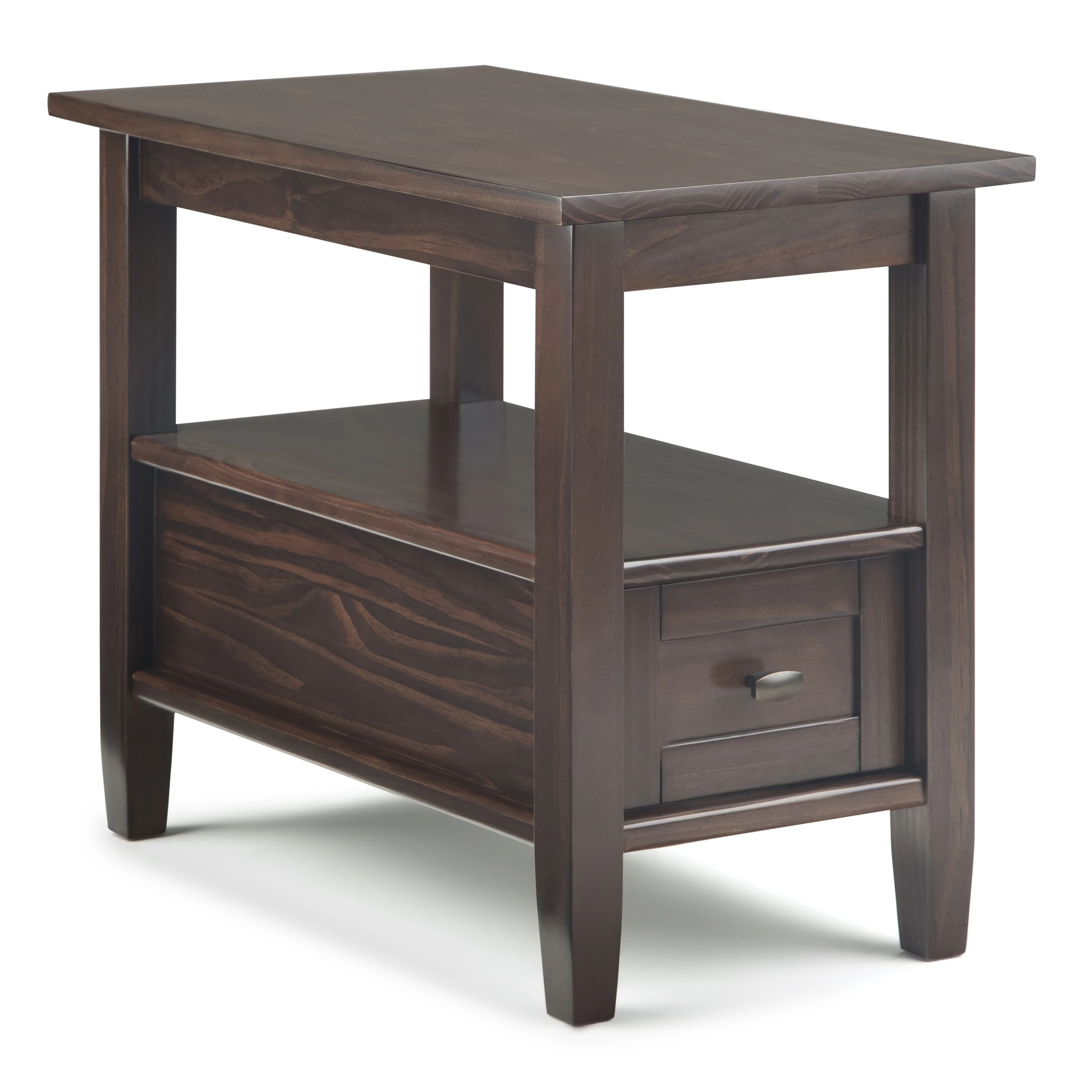14" Wide Solid Wood Narrow Side Table, Rectangle Transitional Style Accent Table - Image 34