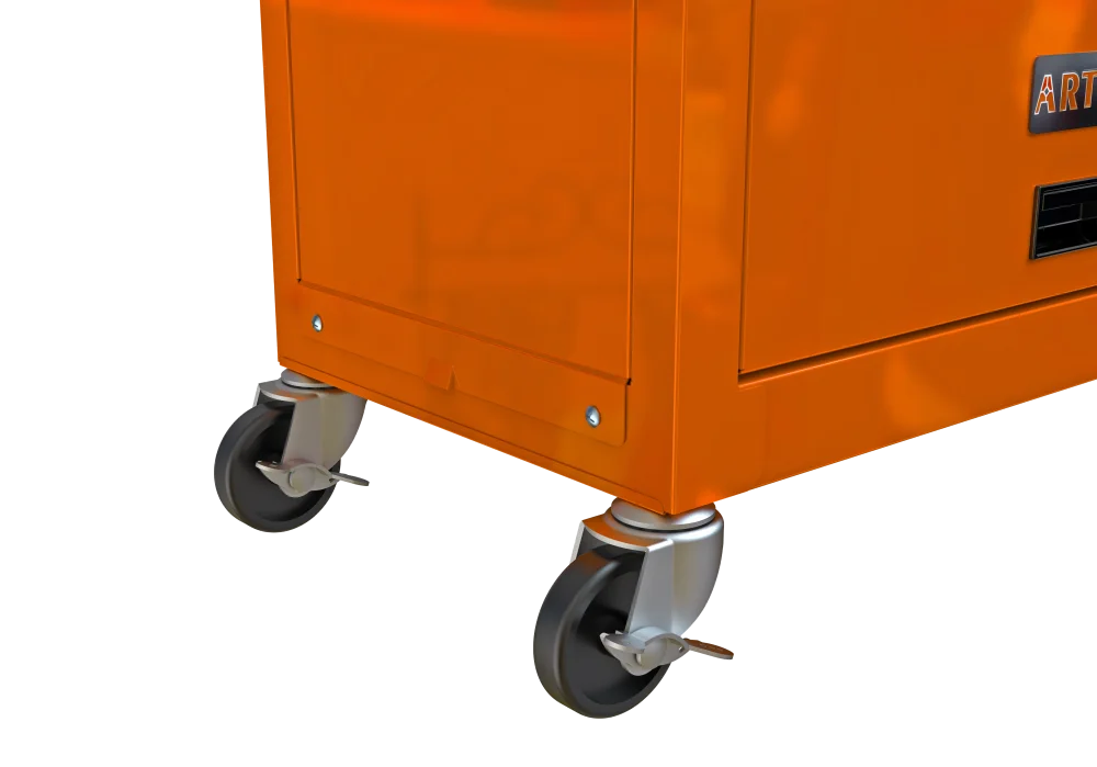 8-Drawer Rolling Tool Chest with Wheels, Removable Tool Box with Locking System, Tool Box Organizer with Hooks, Large Capacity Garage Storage Cabinet for Warehouse, Garage, Repair Shop, Orange - Image 8