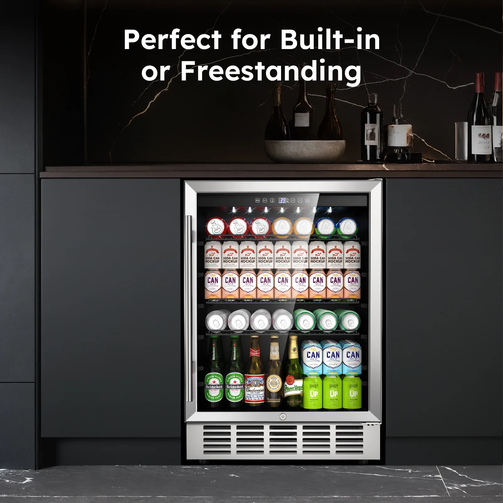 QAUSOU 24 Inch Under Counter Double Drawer Fridge, Weather Proof Stainless Steel Outdoor Beverage Refrigerator for Patio - Image 20