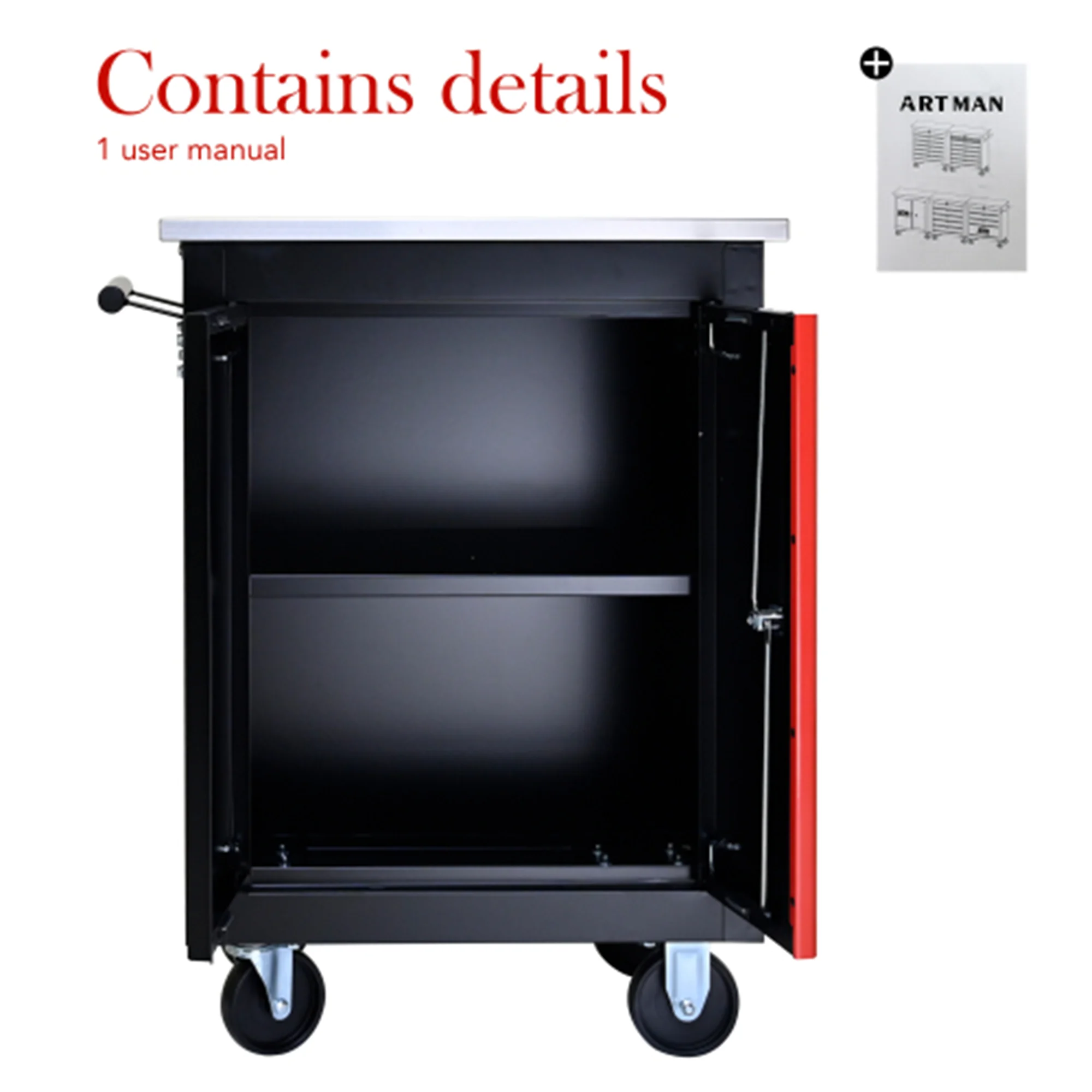 ARTMAN 6 Drawers Metal Rolling Storage Tool Chest Cabinet Cart with Wheels,with Key Locking and Parking Brake, Tool Box for Garage Workshop Warehouse - Image 38