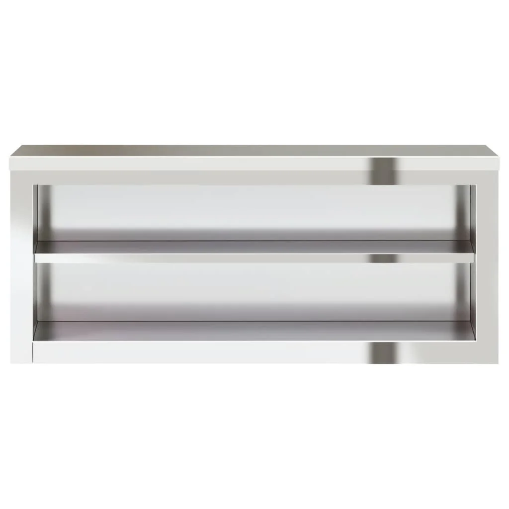 vidaXL Kitchen Wall Cabinet with Shelf Storage Restaurant Stainless Steel - Image 44
