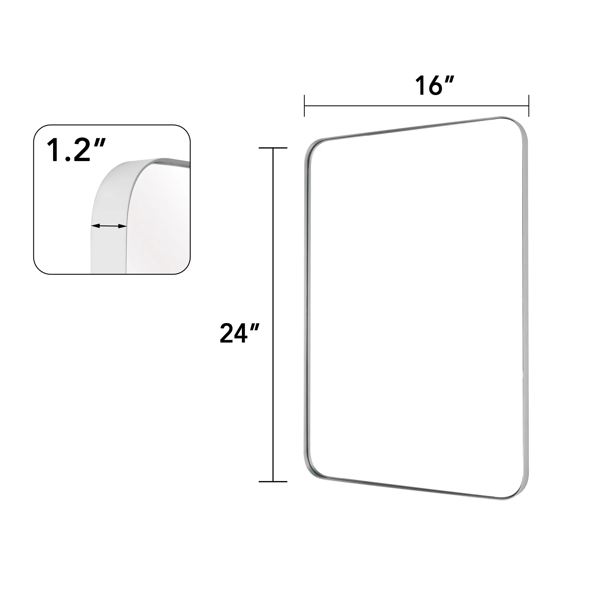 Wall Mirror Vanity Mirror, Bathroom Mirror with Rounded Corners, 1 Piece - Image 33