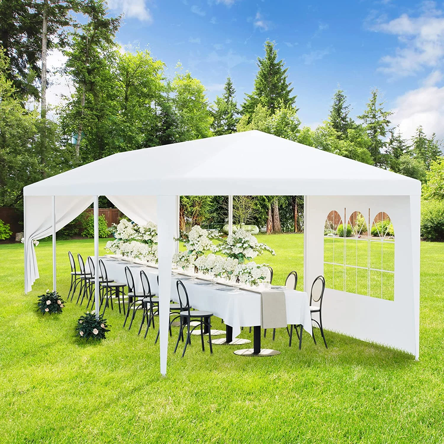 SLSRFD 10'x30' Outdoor Canopy Tent Patio Camping Gazebo Shelter Pavilion Cater Party Wedding BBQ Events Tent w/Removable Sidewalls - Image 8