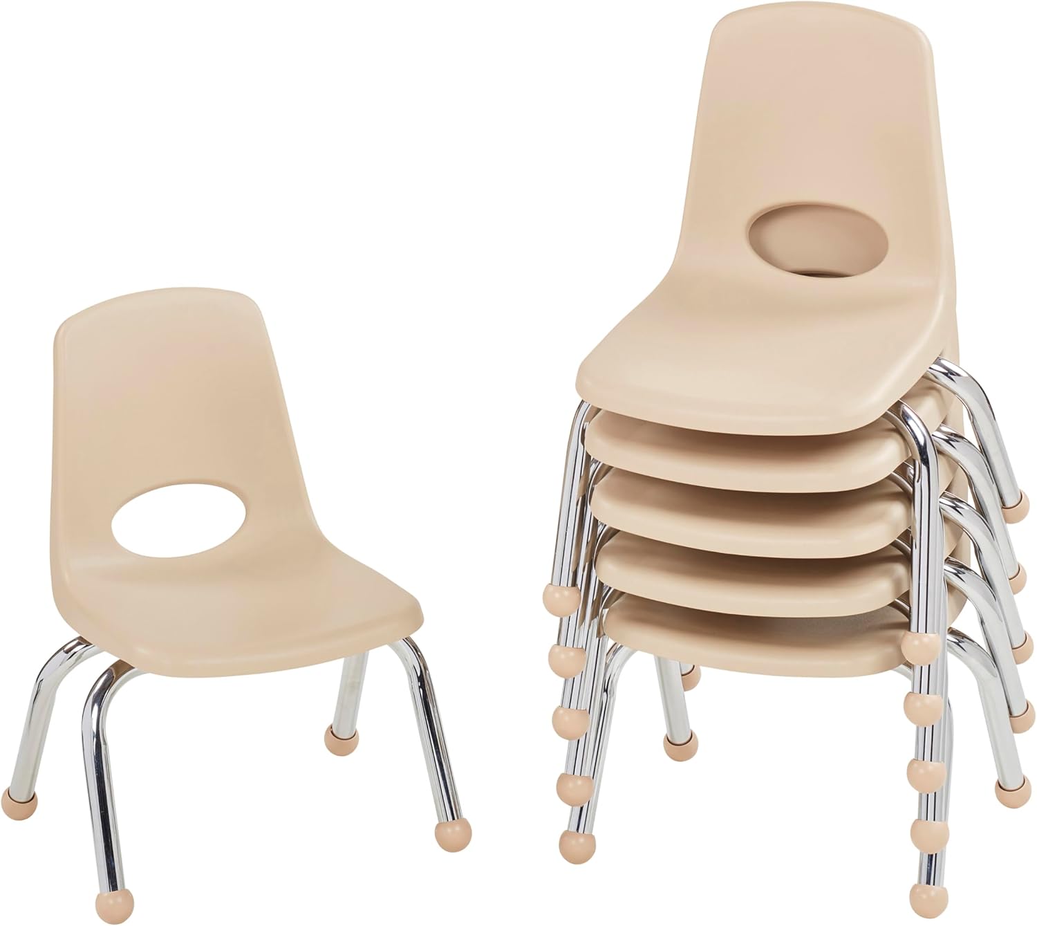10" School Stack Chair with Swivel Glides, Purple, 6-Pack - Image 76