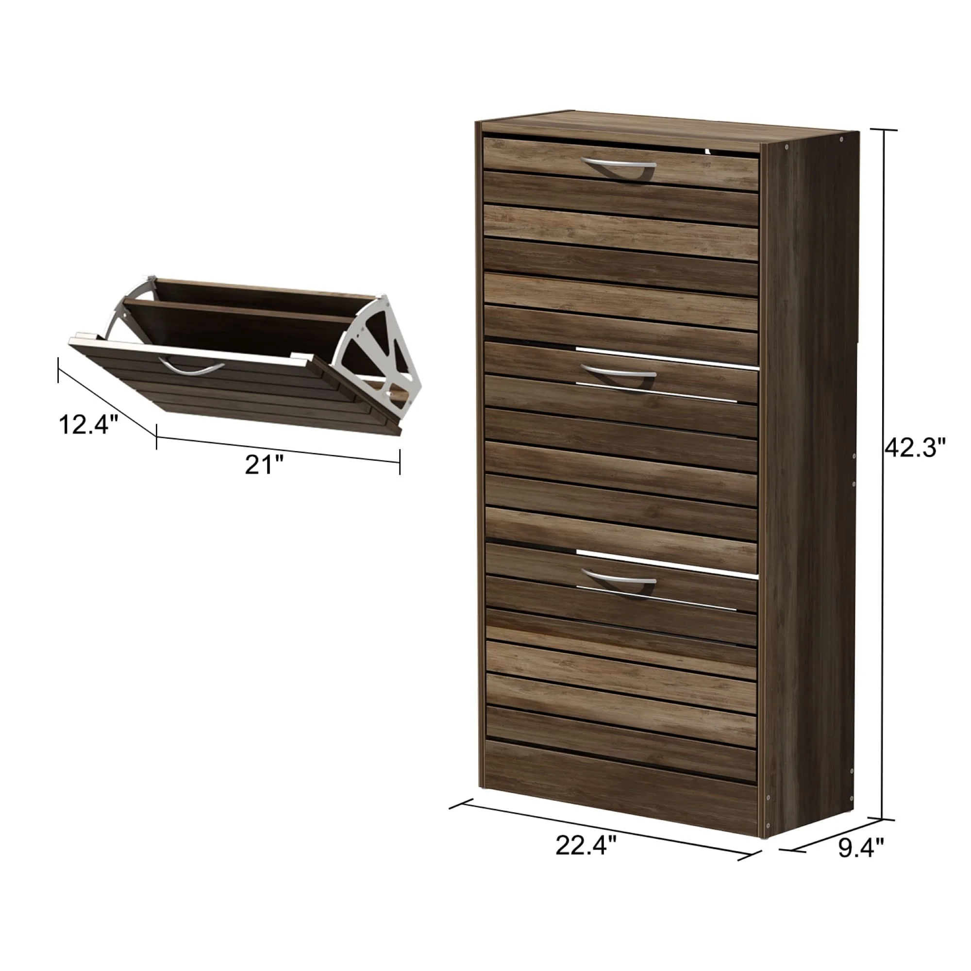 Modern Shoe Storage Cabinet for Entryway and Hallway, Space-Saving Shoe Organizer - Image 52