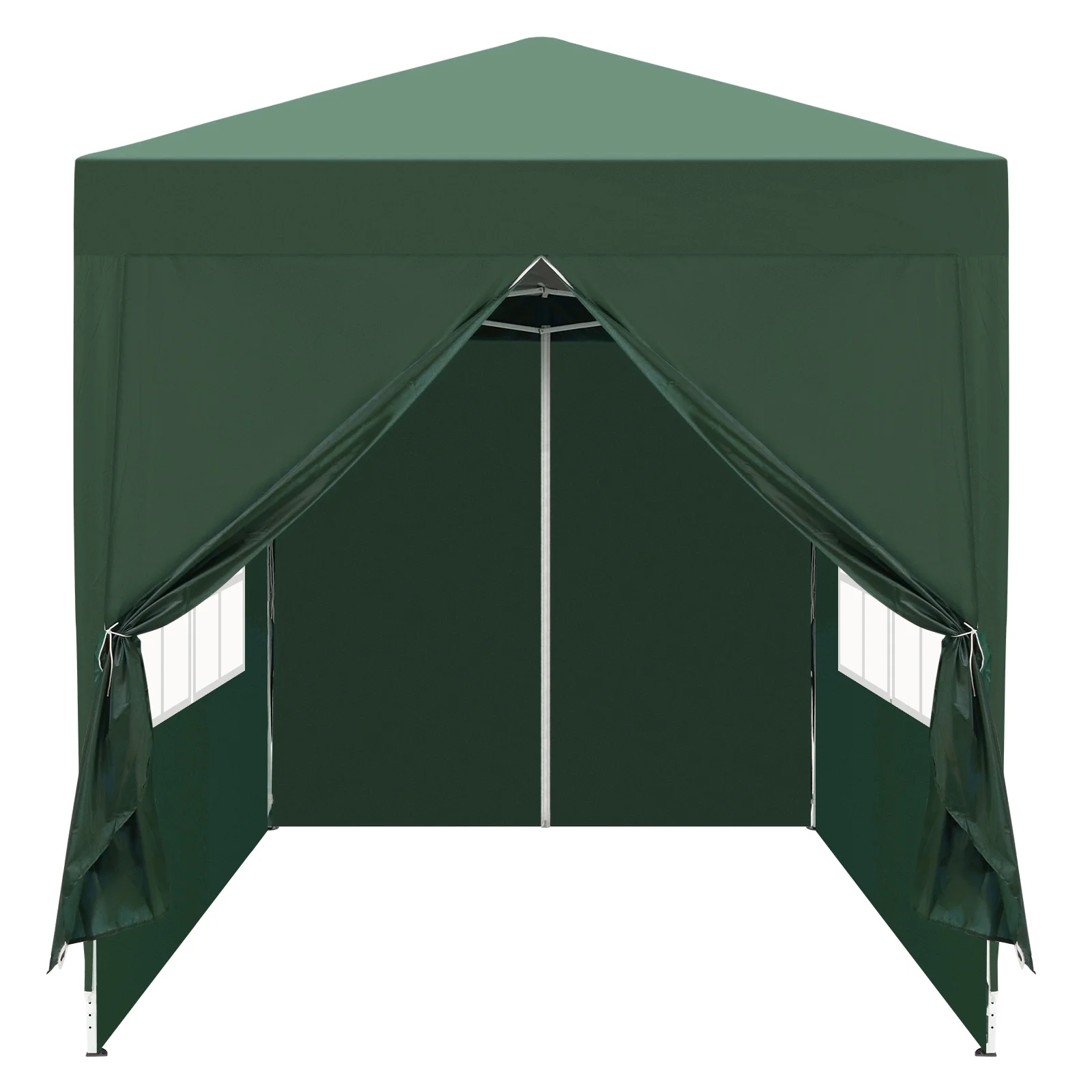 6.5x6.5ft Pop Up Canopy Tent - Instant White Gazebo w/ 4 Sidewalls, UPF 50+ & Carry Bag, 42 sq ft Shade for Camping/Patio (200x200cm) - Image 20