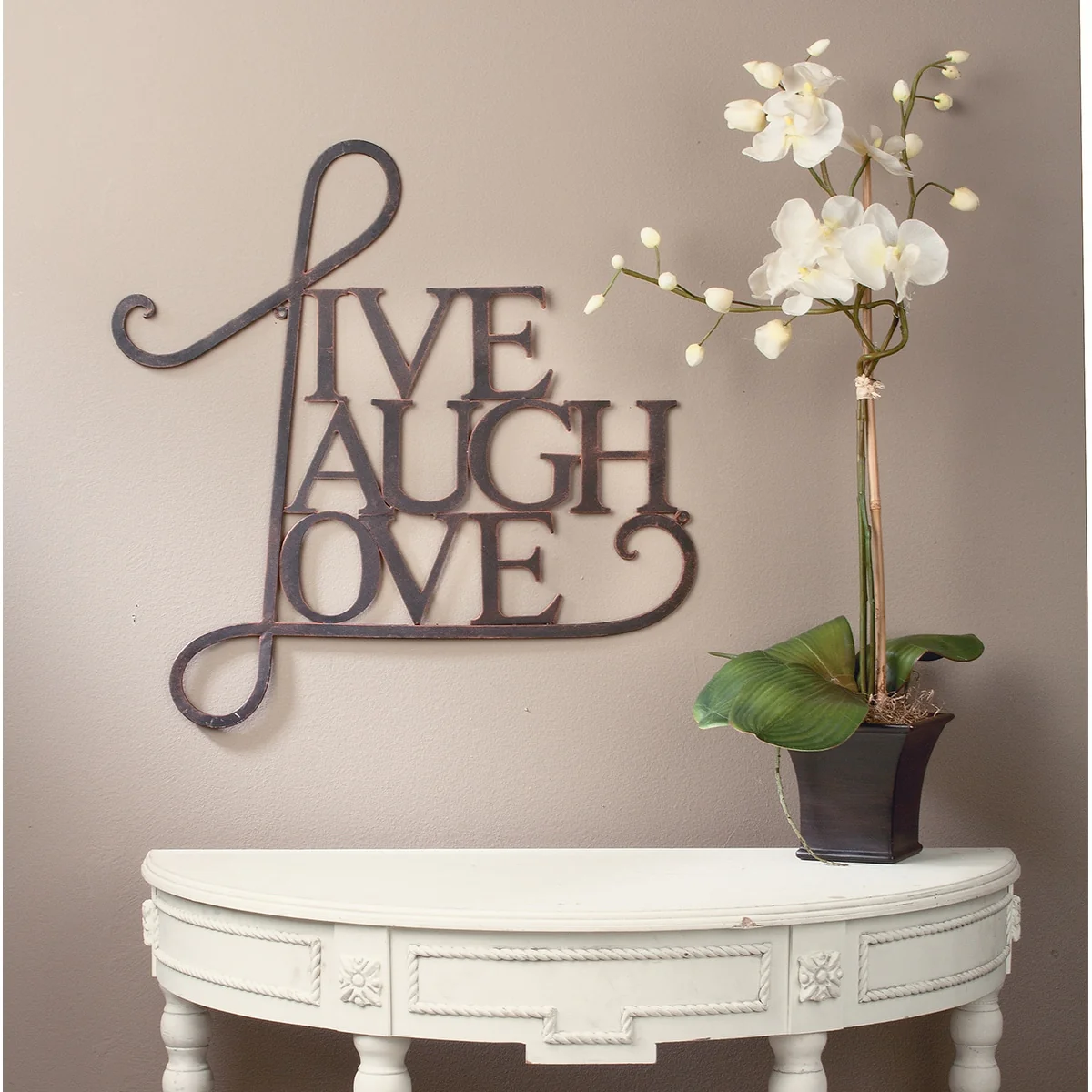 Live Laugh Love Wall Decor, Inspirational Metal Wall Art Sign for Living Room, Bedroom and Home Decoration