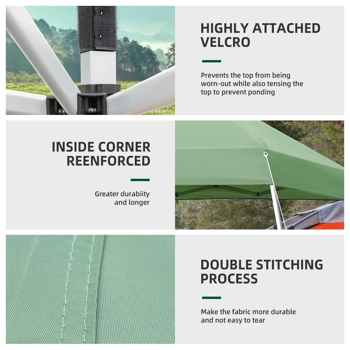 10x10 Pop Up Canopy Tent With Durable Silver Coated Cover And Adjustable Slant Legs, Easy Setup Outdoor Patio Instant Sun Shelter - Blue, Included 1 x Storage Carry Bag, 4 x Guylines, 8 x Stakes - Image 23