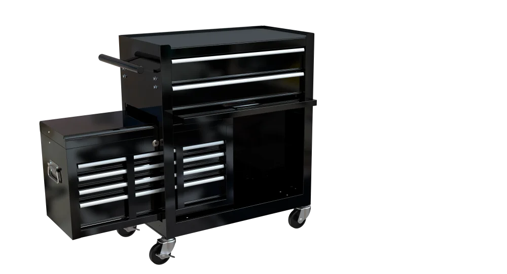 8-Drawer Rolling Tool Chest with Wheels, Removable Tool Box with Locking System, Tool Box Organizer with Hooks, Large Capacity Garage Storage Cabinet for Warehouse, Garage, Repair Shop, Orange - Image 15