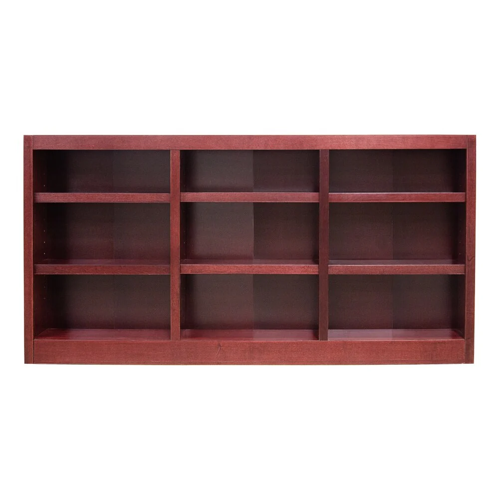 Triple Wide Wood Bookcase, 9 Shelf 36 Inch Tall Bookshelf for Home, Office and Display Storage - Image 13