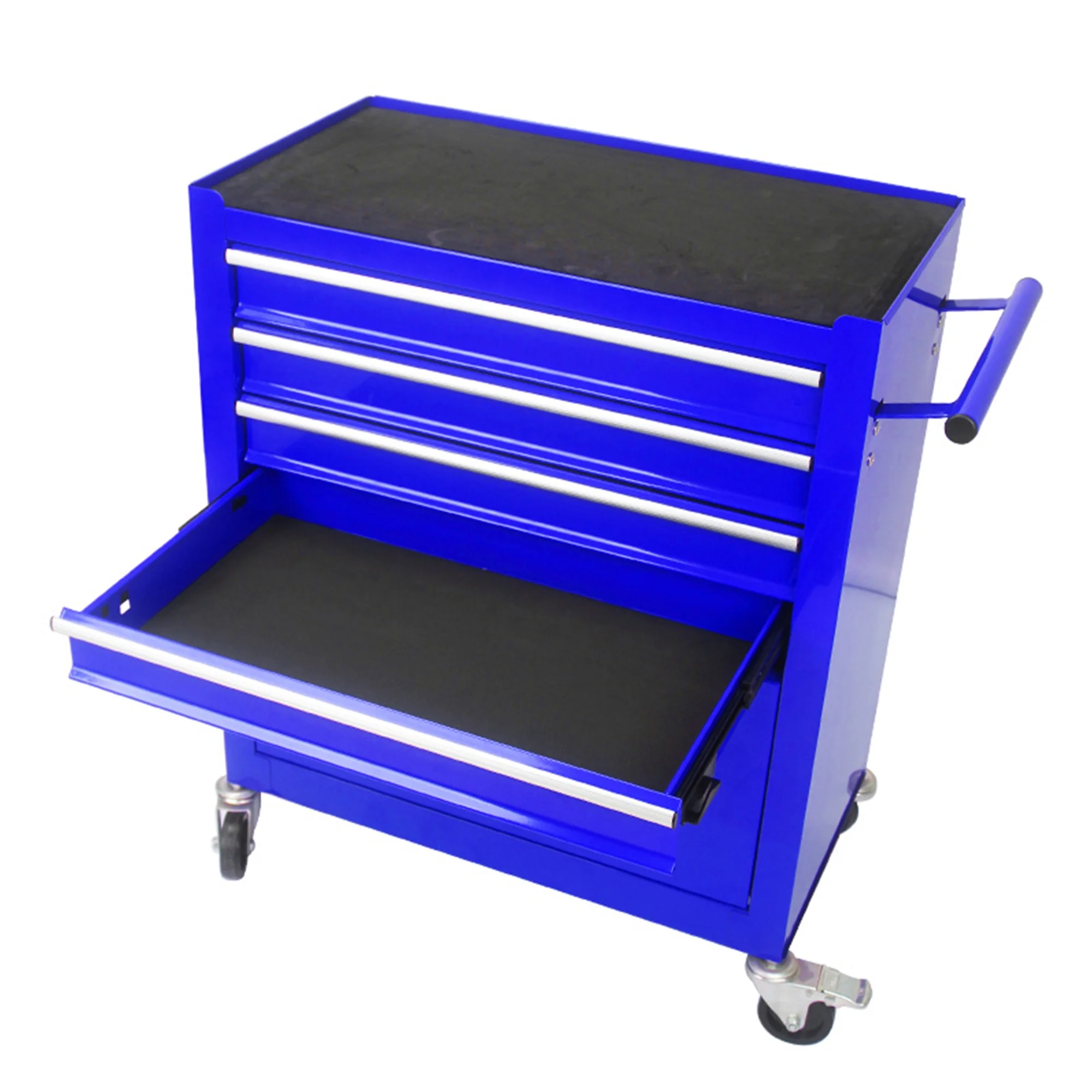 4 Drawers Multifunctional Tool Cart with Wheel Steel Tool Chest Storage Cabinet - Image 10