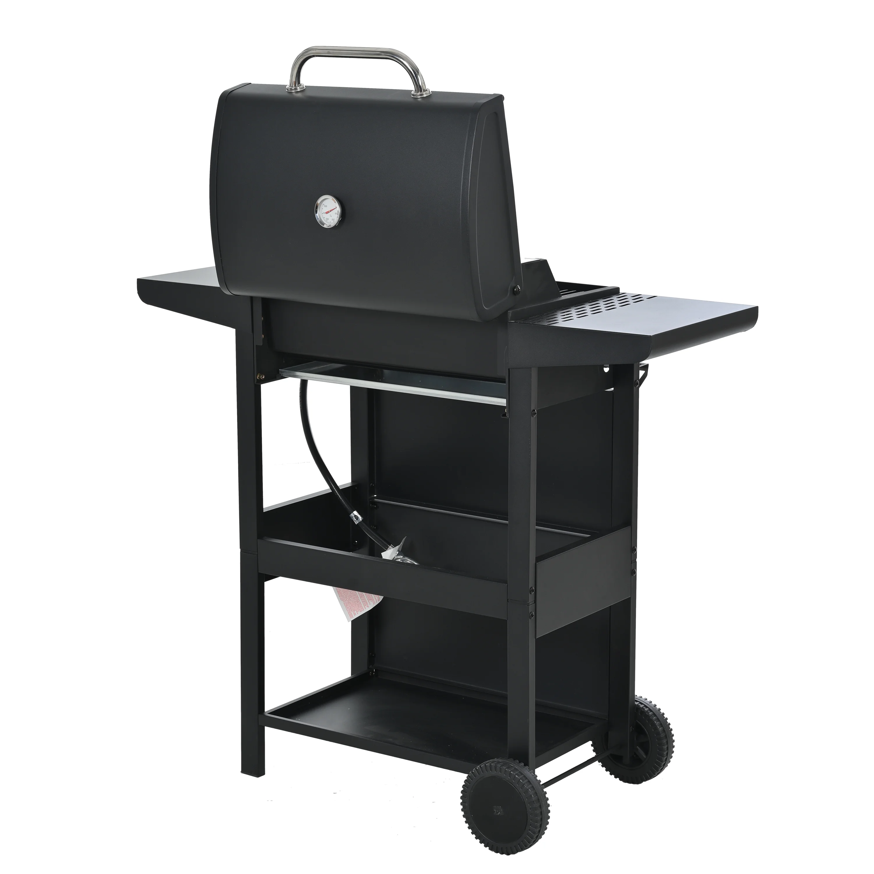 3 Burner BBQ Propane Gas Grill, Stainless Steel 30,000 BTU Patio Garden Barbecue Grill with Two Foldable Shelves - Image 7