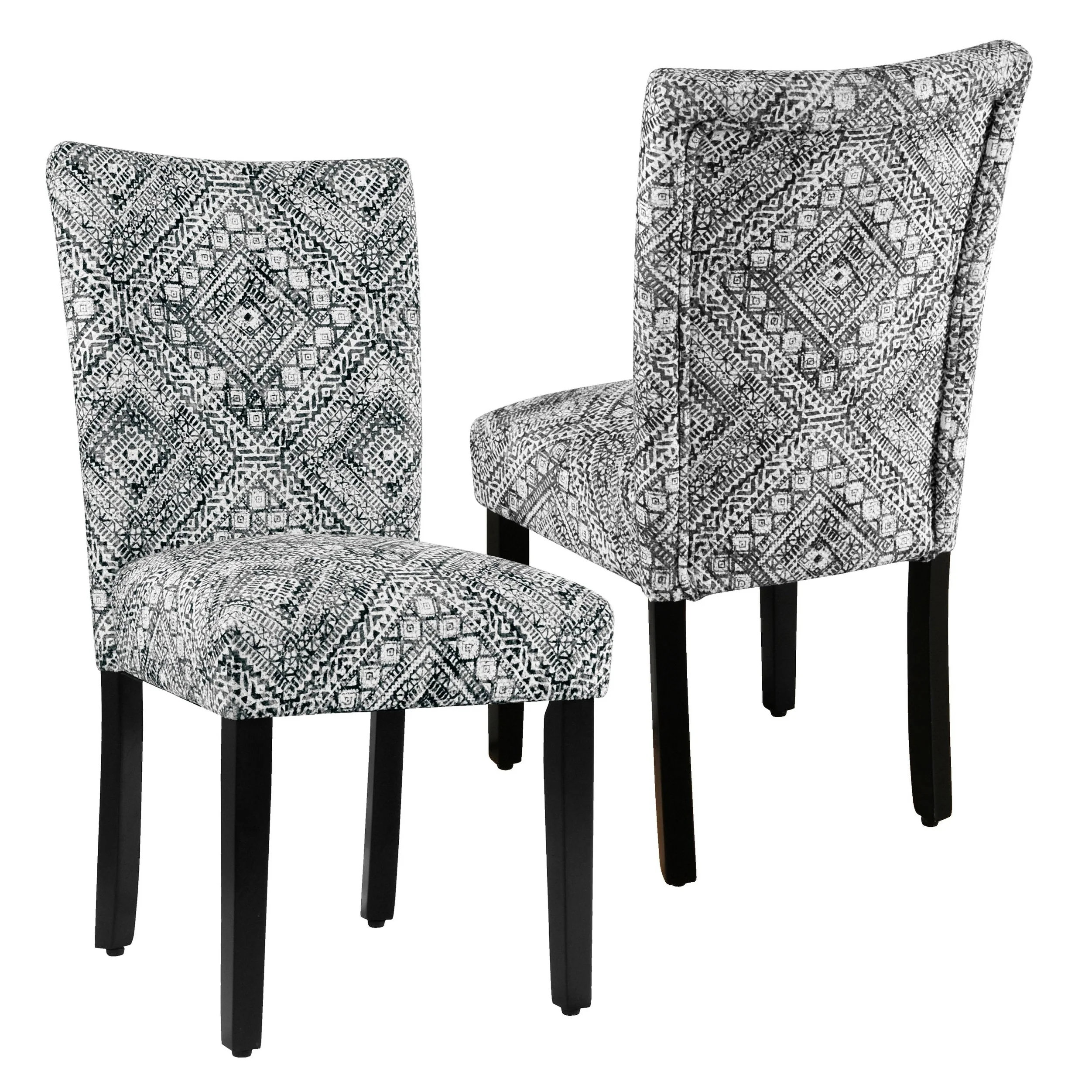 Set of 2 Upholstered Medallion Dining Chairs, Comfortable Parsons Style Chairs for Kitchen and Dining Room - Image 12
