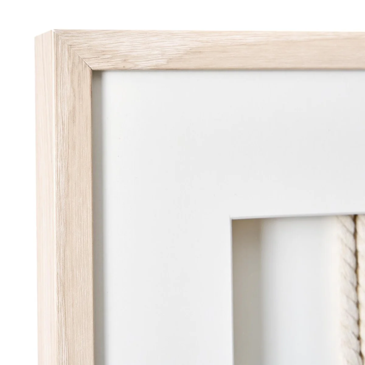 3-Piece Framed Nautical Knots Wall Decor Set, Natural Finish Coastal Wall Art - Image 3