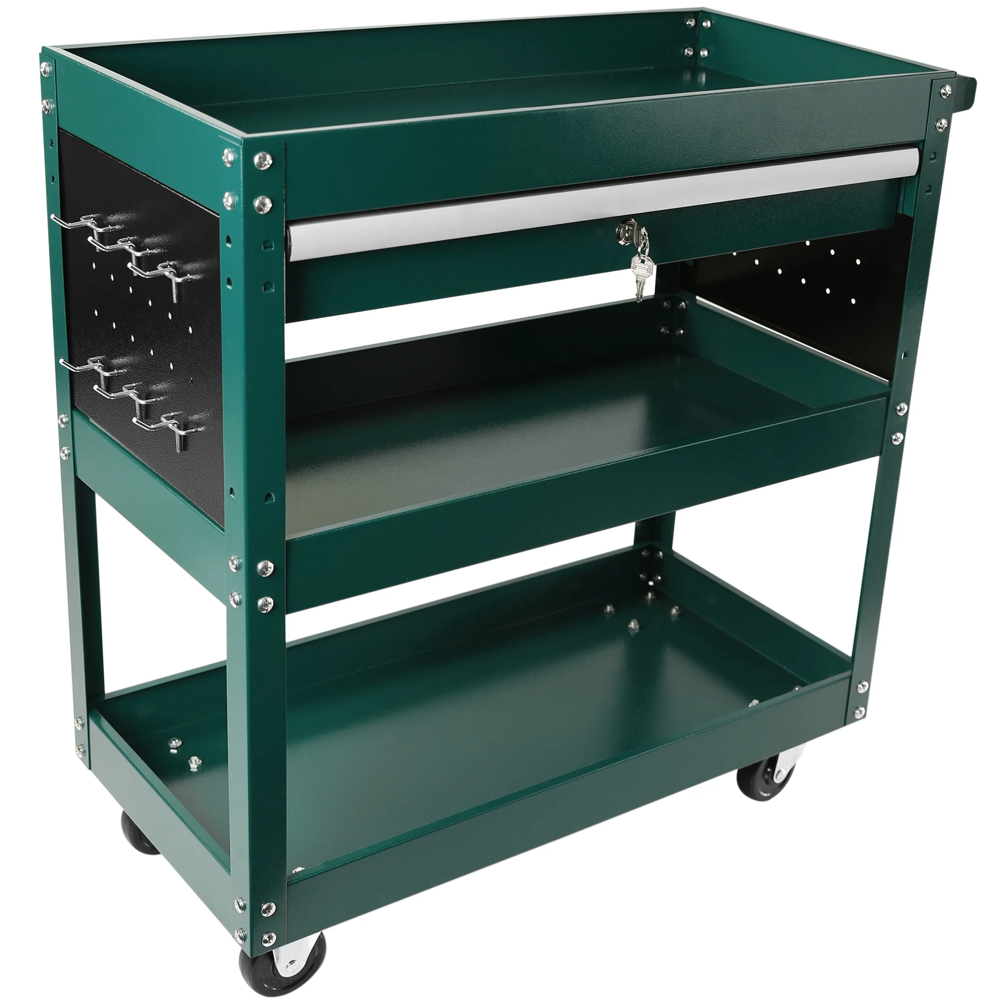 DUOSONG 5-Drawer Rolling Tool Chest, High Capacity Tool Storage Cabinet W/Lockable Wheels, Adjustable Shelf & Anti-Slip Liner, Detachable Tool Box Organizer, Rolling Tool Cabinet Blue Steel Tools & - Image 24