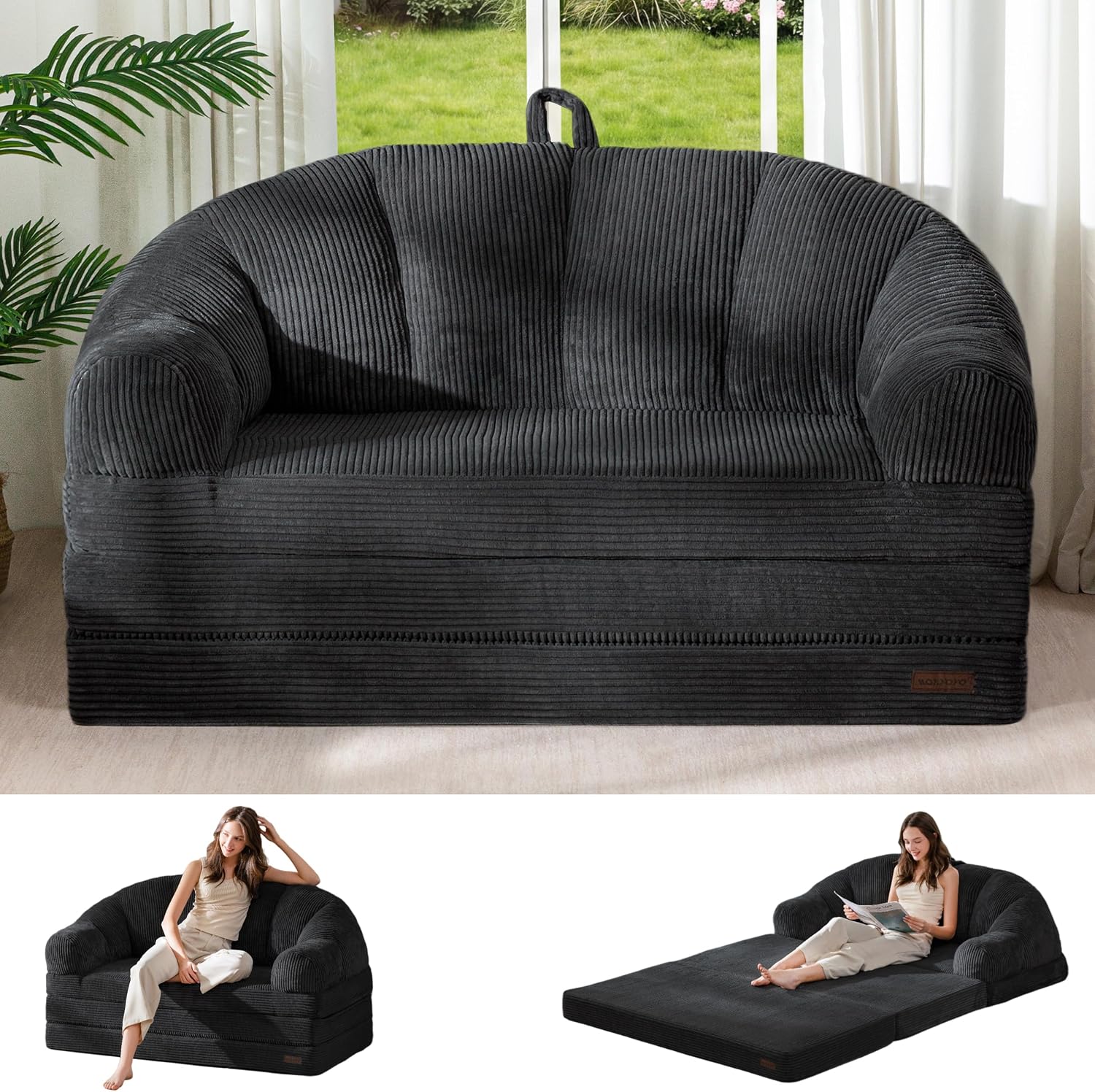 Folding Sofa Bed with Backrest, Boneless Fold Out Couch with Handle - Image 12