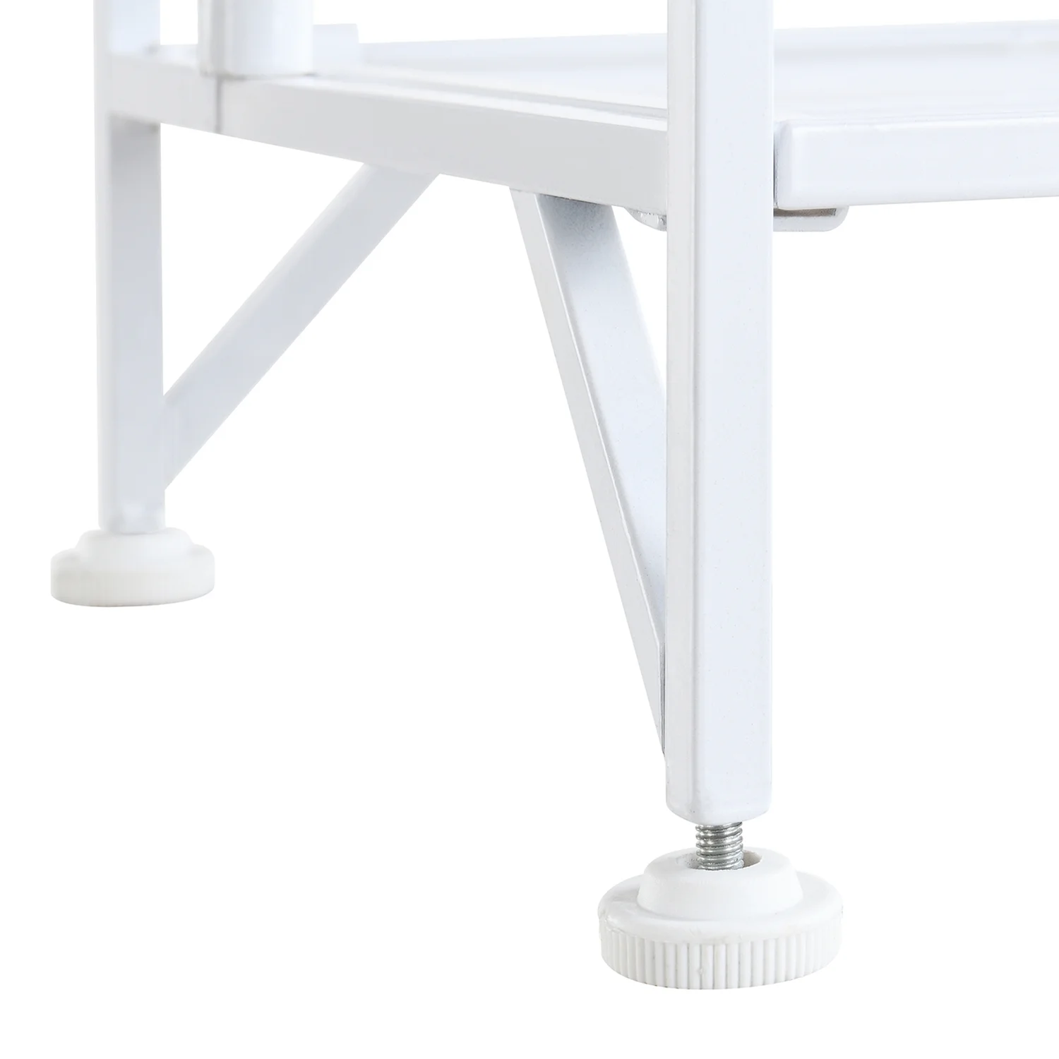 Xtra Storage Wide Folding Shelves w/Three Deluxe Extensions in White Metal - Image 4