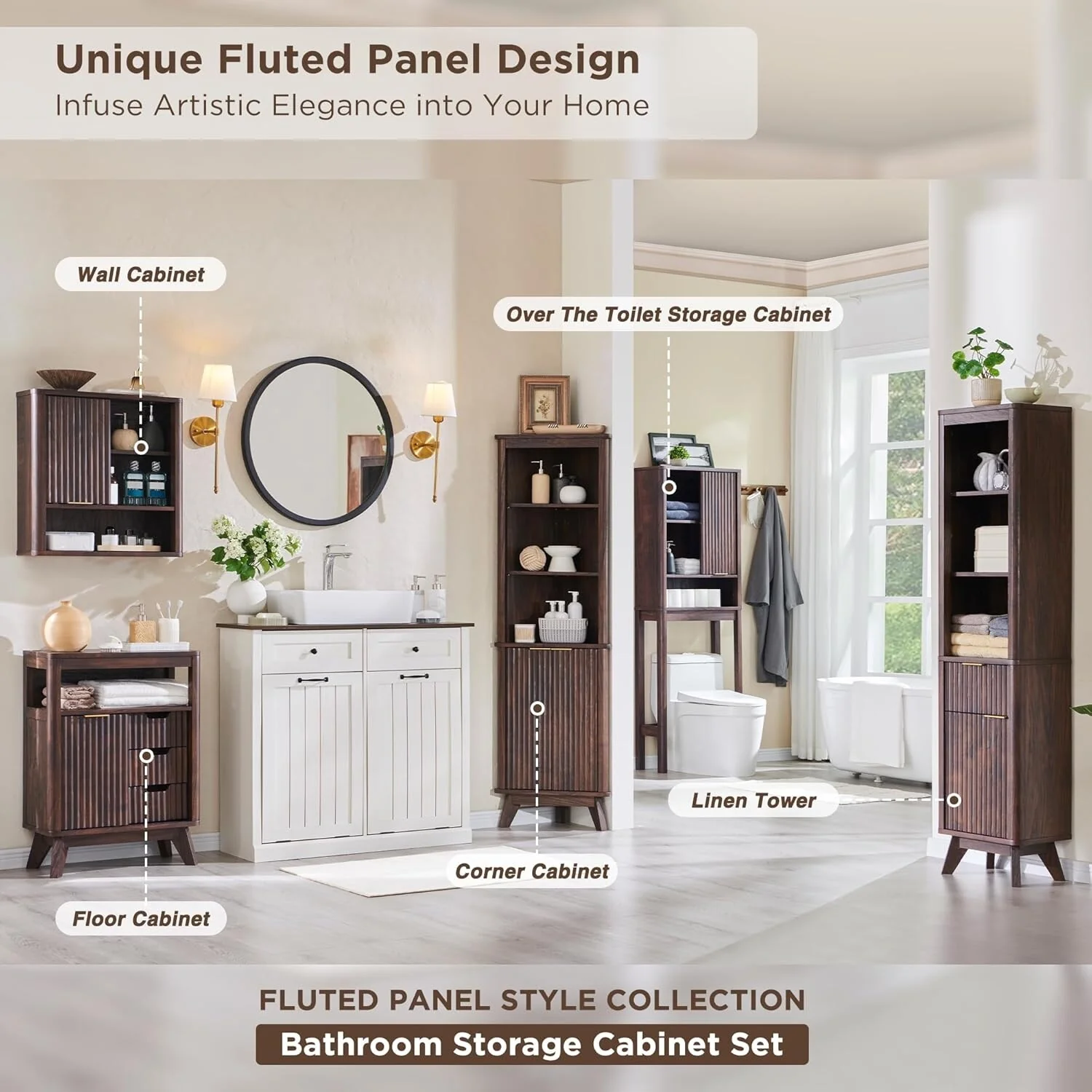 Modern Bathroom Wall Cabinet, Wall Mounted Medicine Storage Organizer with Shelves for Home Organization - Image 11