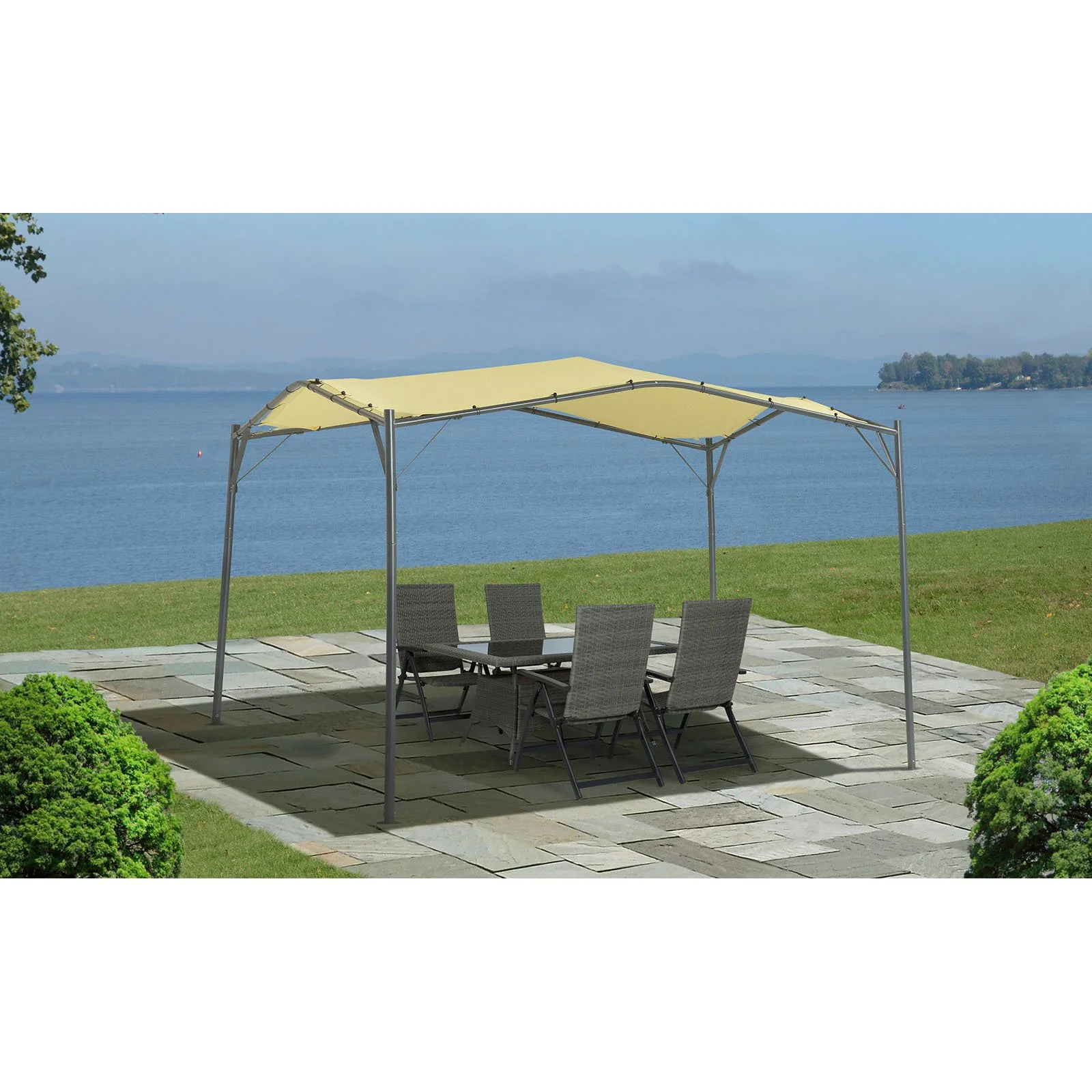 ShelterLogic Monterey 12x12 Canopy Gazebo Portable Shade Solution Backyards, Patios, Pools, Cream - Image 10