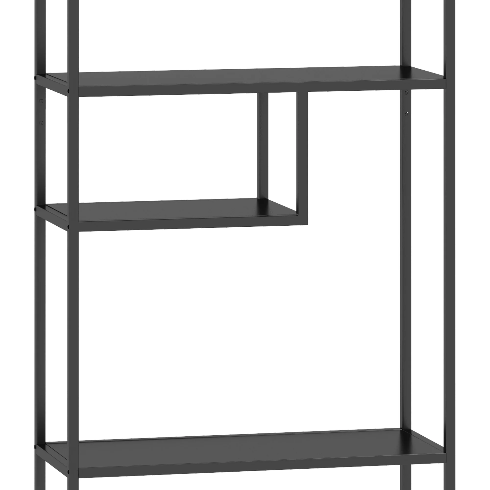 Modern Storage Shelf with 4 Compartments & Metal Legs, Freestanding Organizer,Book Shelves Display Shelves for Living Room, Bedroom, Home Office - Image 2