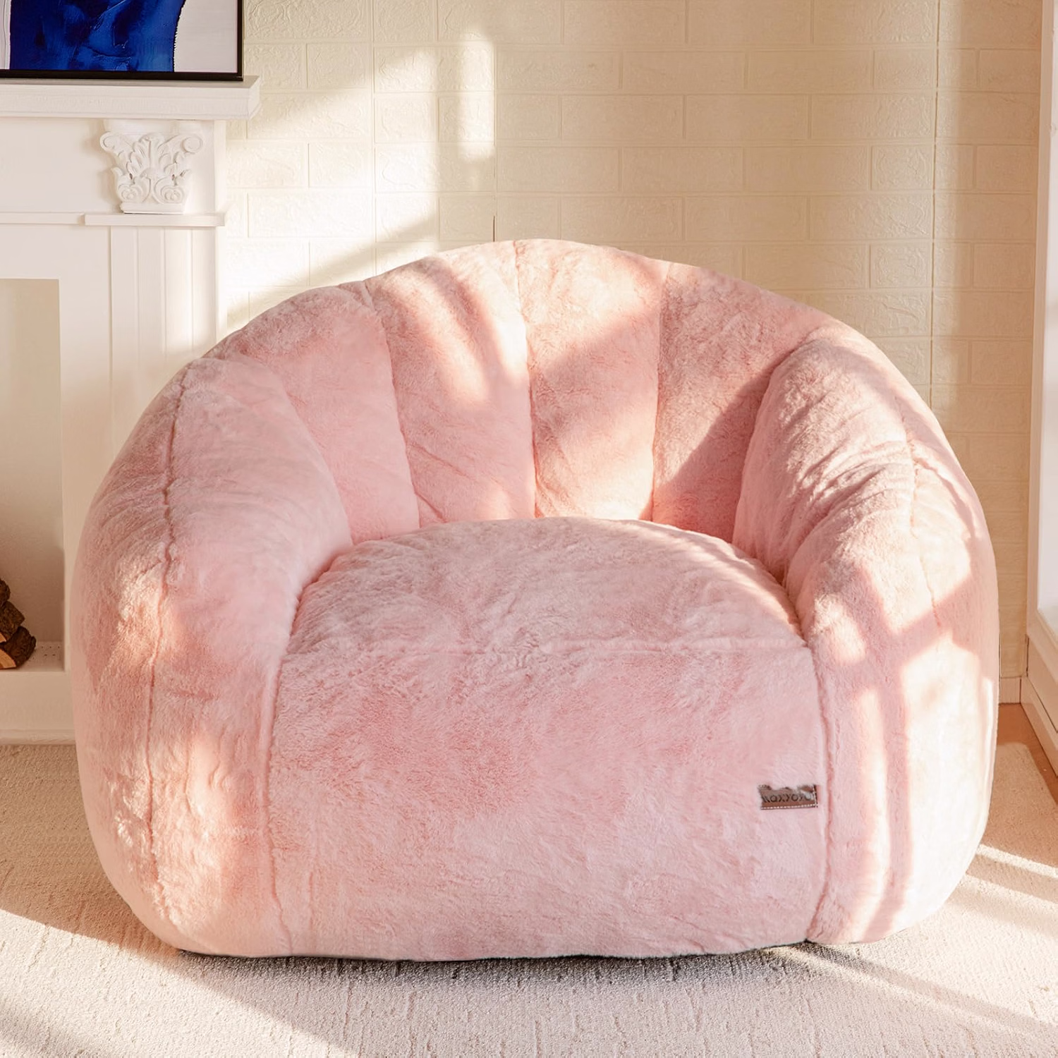 Giant Bean Bag Chair for Adults, Oversized Shell Shape Bean Bag - Image 6