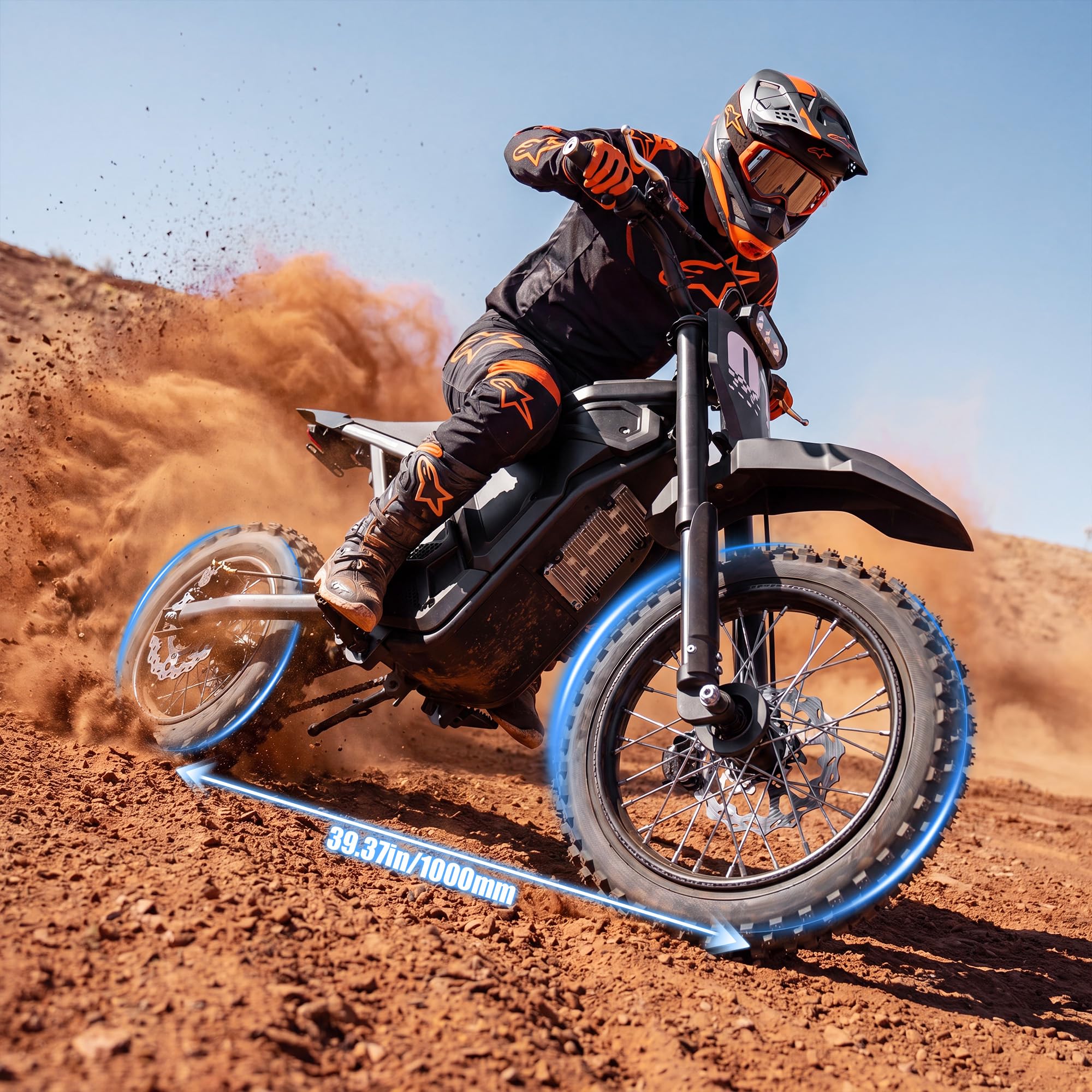 Electric Dirt Bike for Teens Adults, 5500W Mid-Drive Motor E Dirt Bike - Image 6