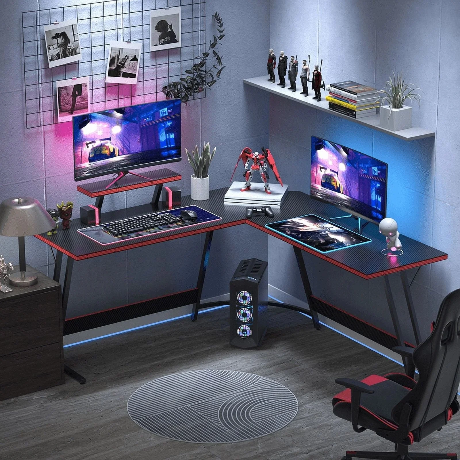 L-Shaped Gaming Desk, Computer Corner Desk and Office Writing Desk for Home - Image 9