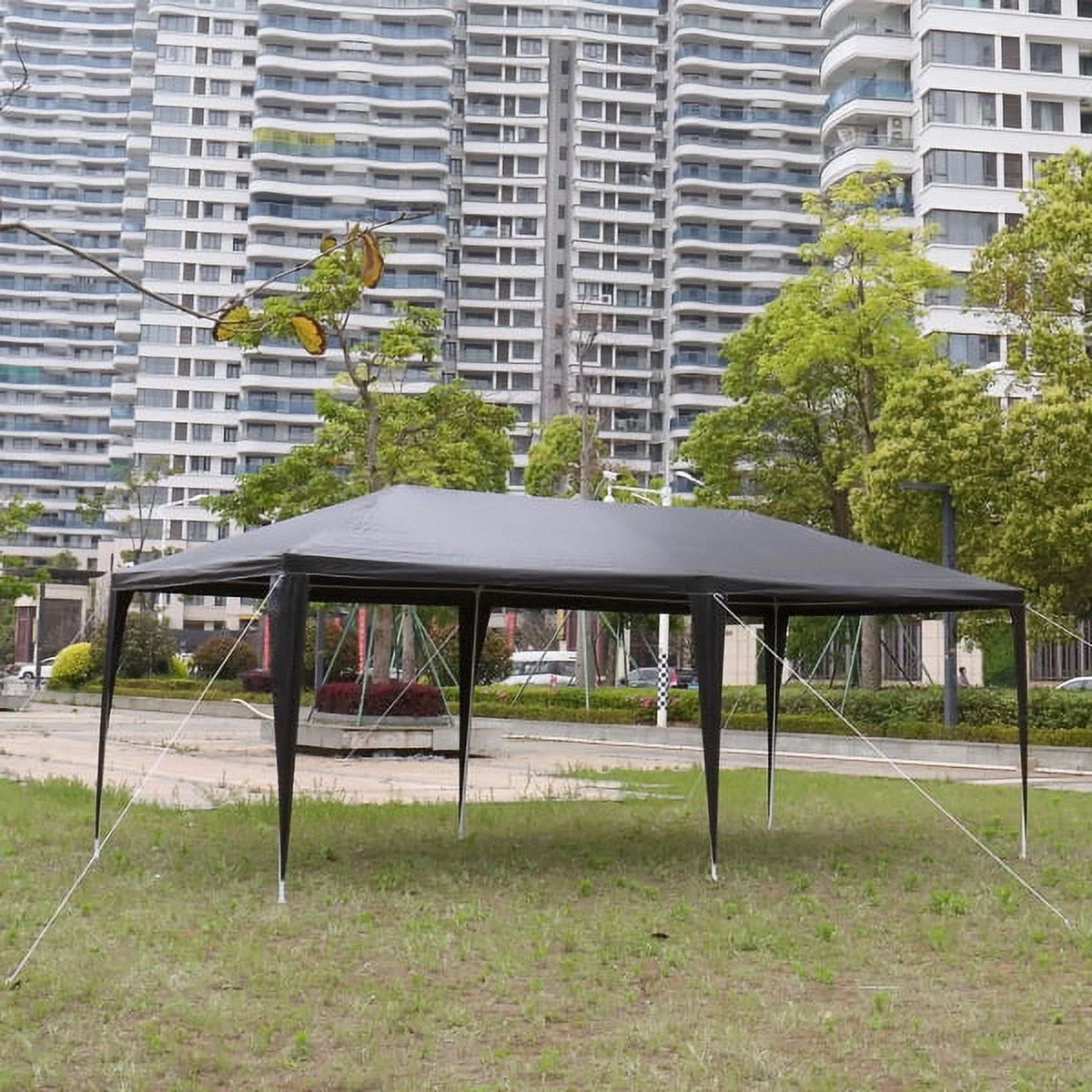 10'x20' Outdoor Party Tent with 6 Removable Sidewalls, Waterproof Canopy Patio Wedding Gazebo, Black - Image 3
