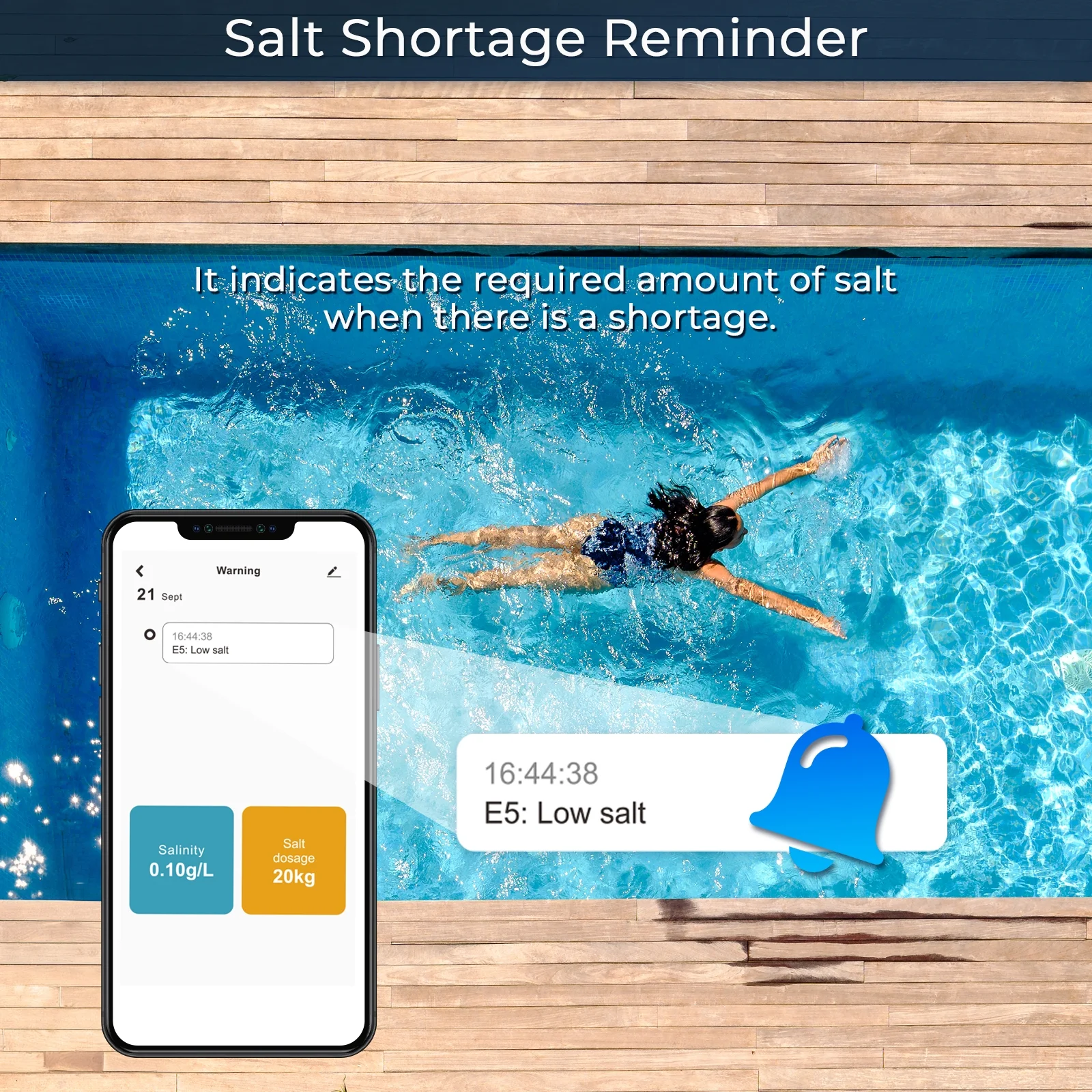 Rinoson Smart Saltwater Pool Chlorinator System Up to 18,000 Gallons Pool, Warranty-App Remote Control & Titanium Plate Self-Cleaning WiFi Salt Chlorine Generator for Pools - Image 8