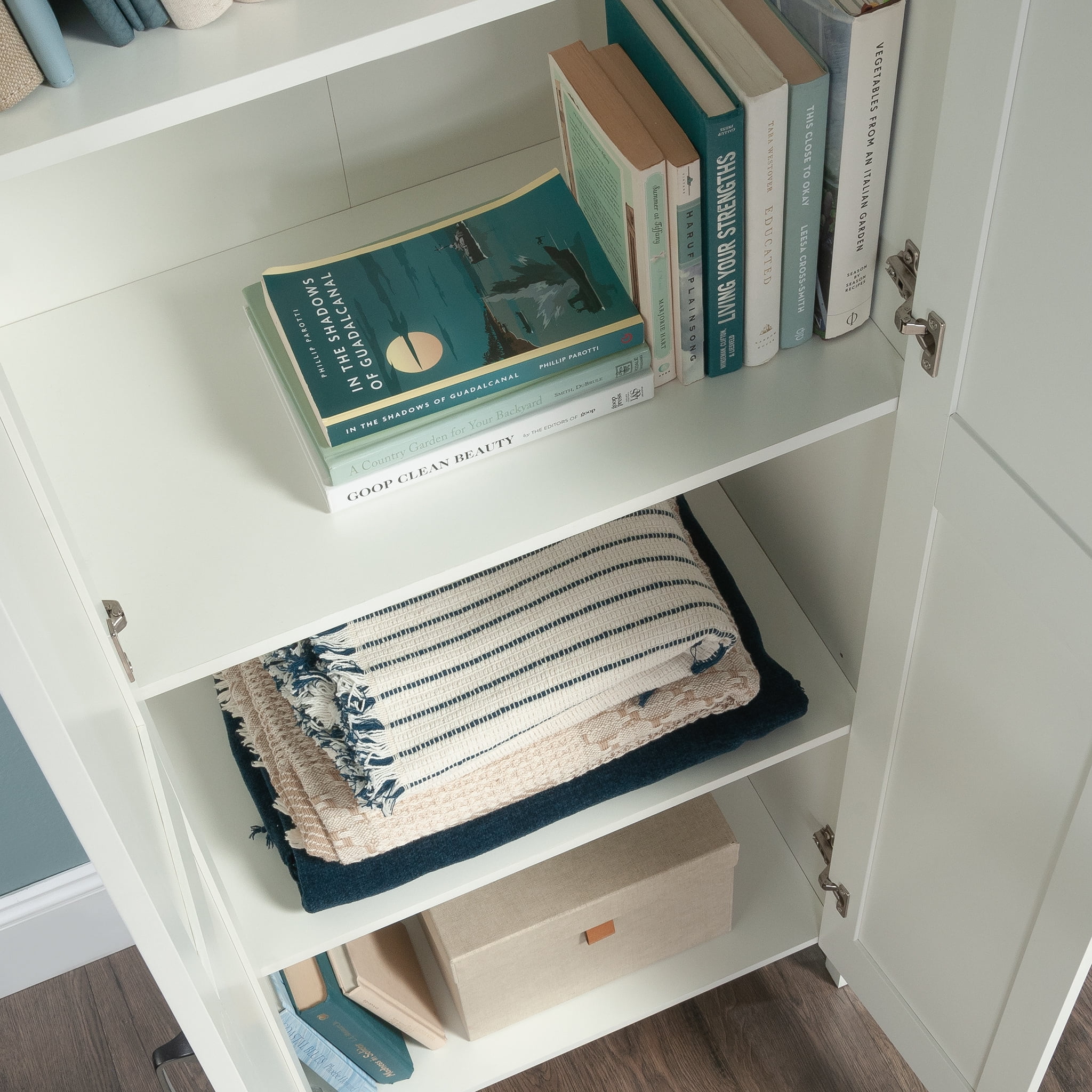Sauder Two-Door Storage Cabinet, White Finish - Image 8