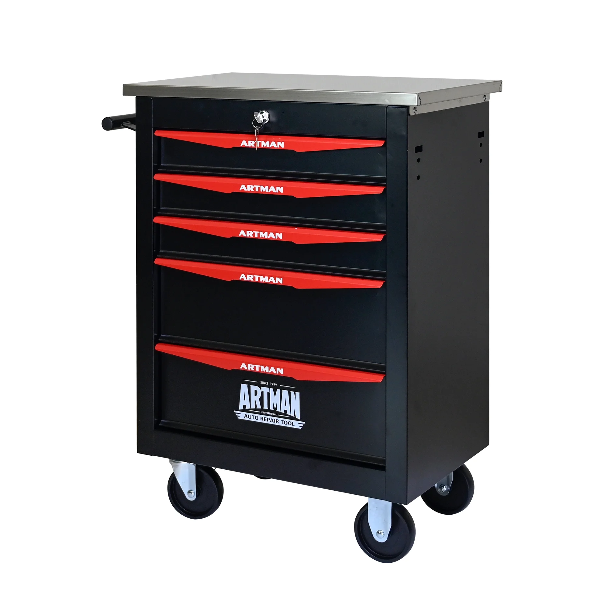ARTMAN 6 Drawers Metal Rolling Storage Tool Chest Cabinet Cart with Wheels,with Key Locking and Parking Brake, Tool Box for Garage Workshop Warehouse - Image 15